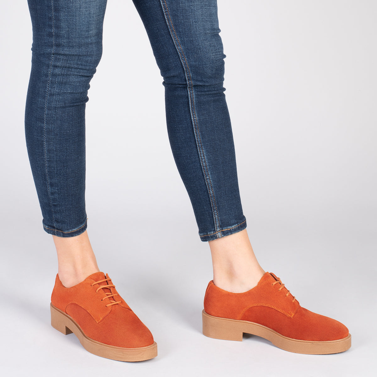 BLUCHER – Zapatos de cordones para mujer NARANJA