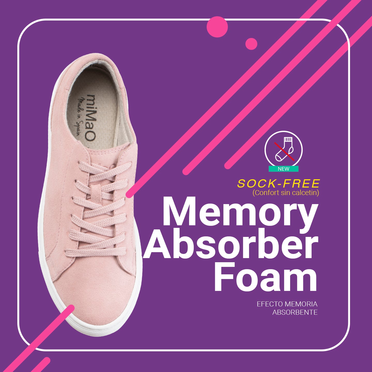 ENJOY – Sneakers de piel de serraje NEGRO