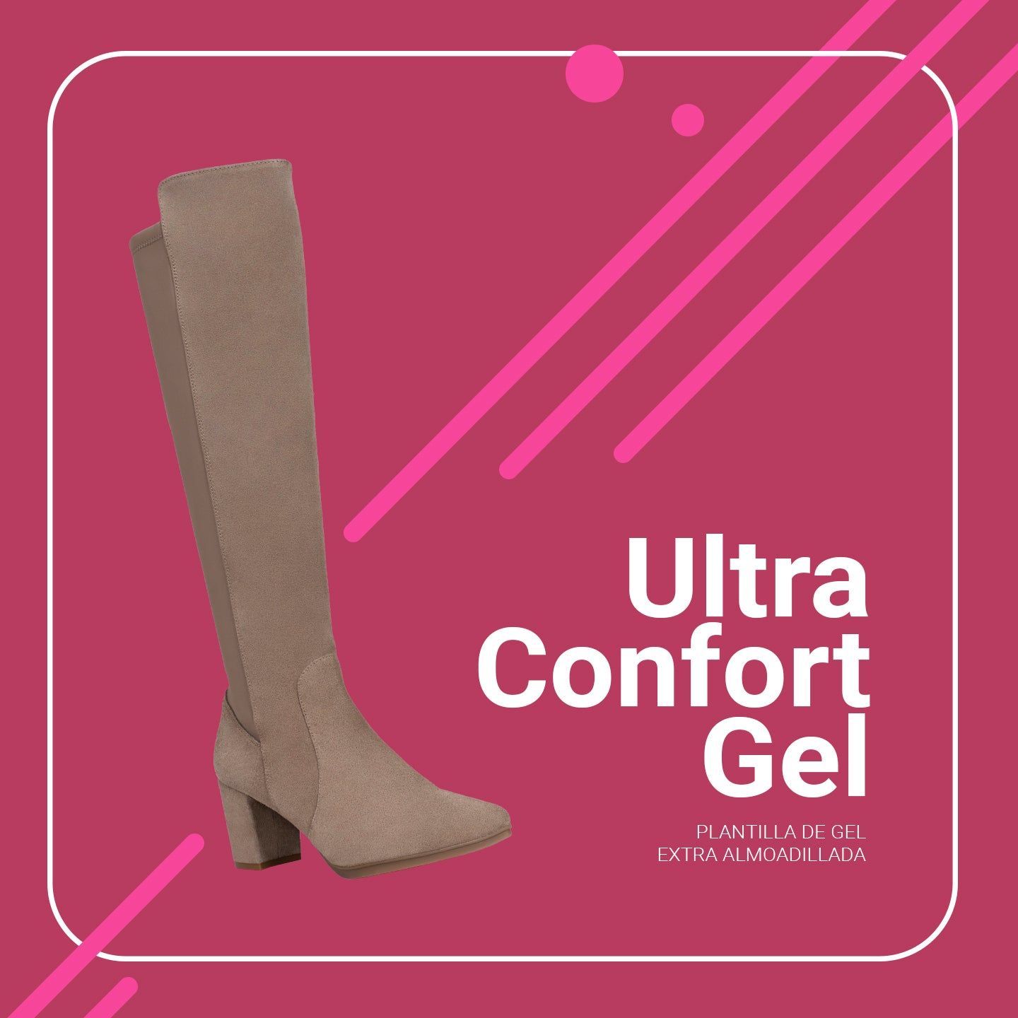 SUNSET – Botas de tacón elásticas GRANATE - miMaO ®
