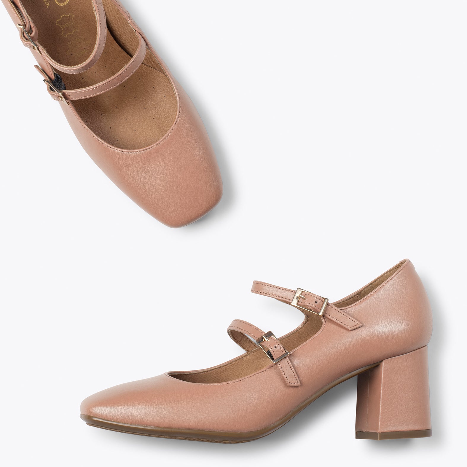 FEBRIS – Zapatos de napa con tiras NUDE - miMaO ®