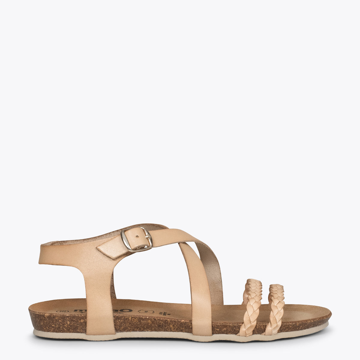 INDIE - Sandalias de tiras cruzadas BEIGE BIO
