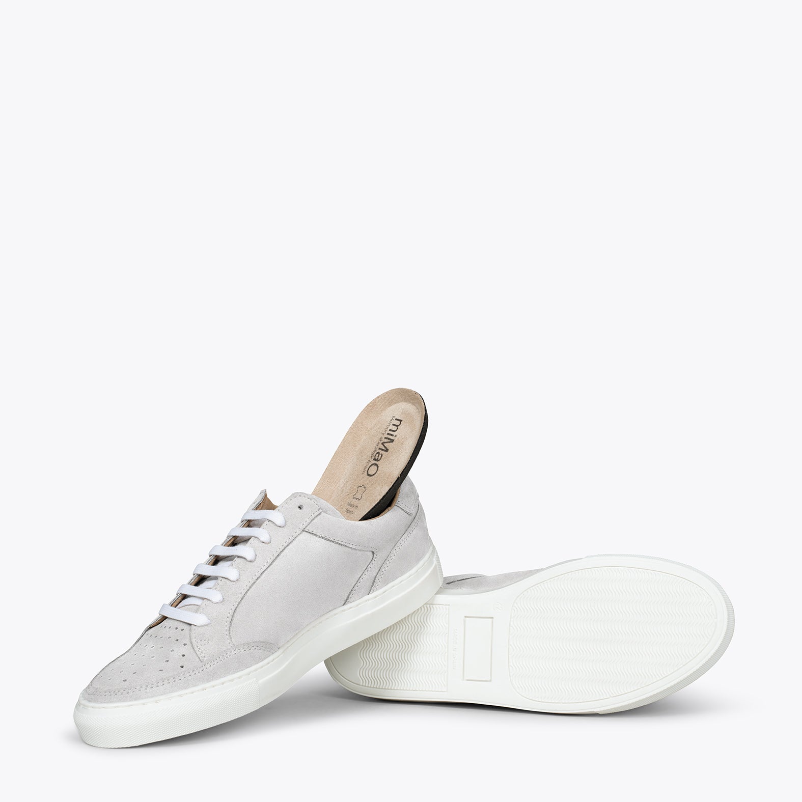 DUBLÍN Zapatillas de piel para hombre BLANCO