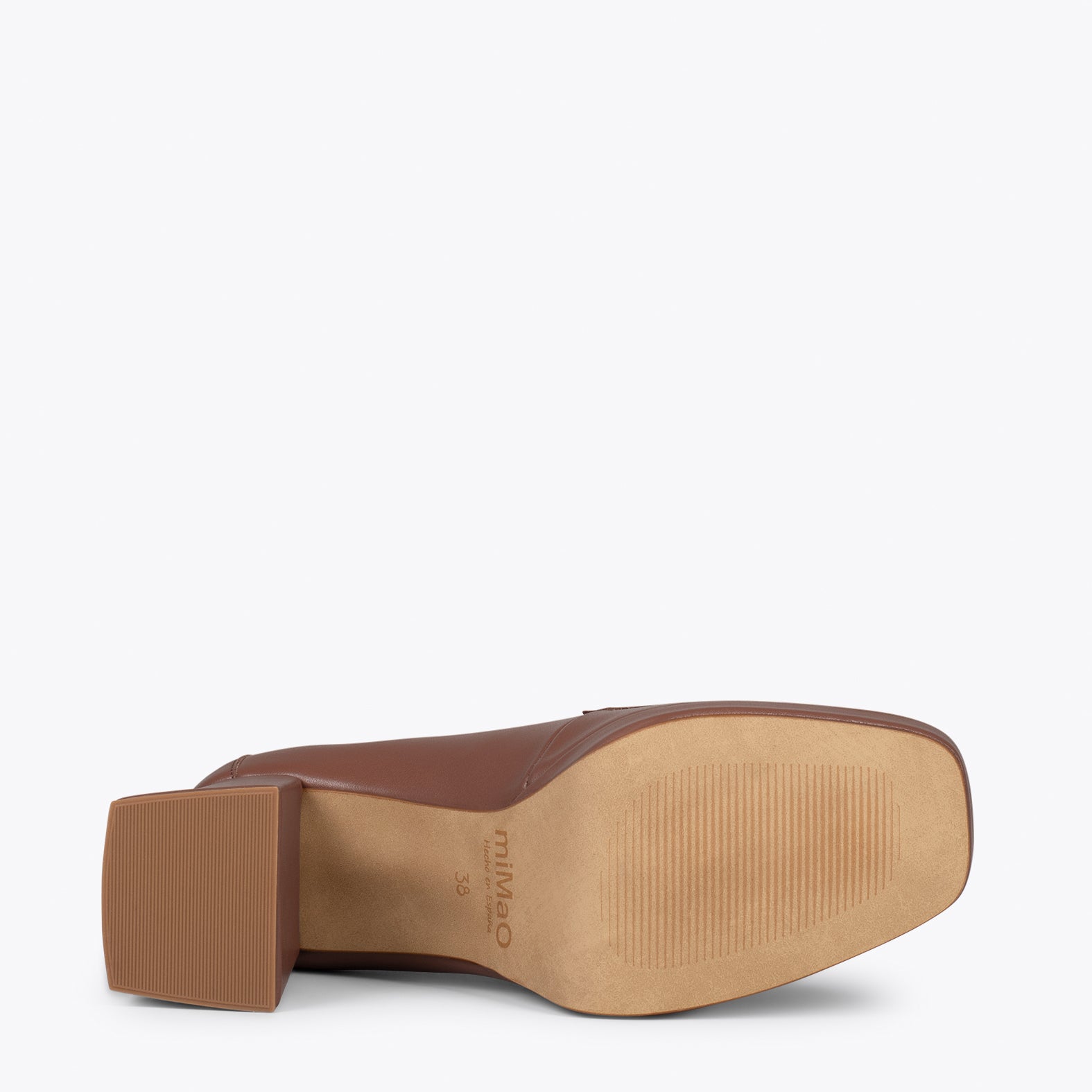 ANNETTE – Mocasines de mujer con tacón y plataforma MARRÓN - miMaO ®