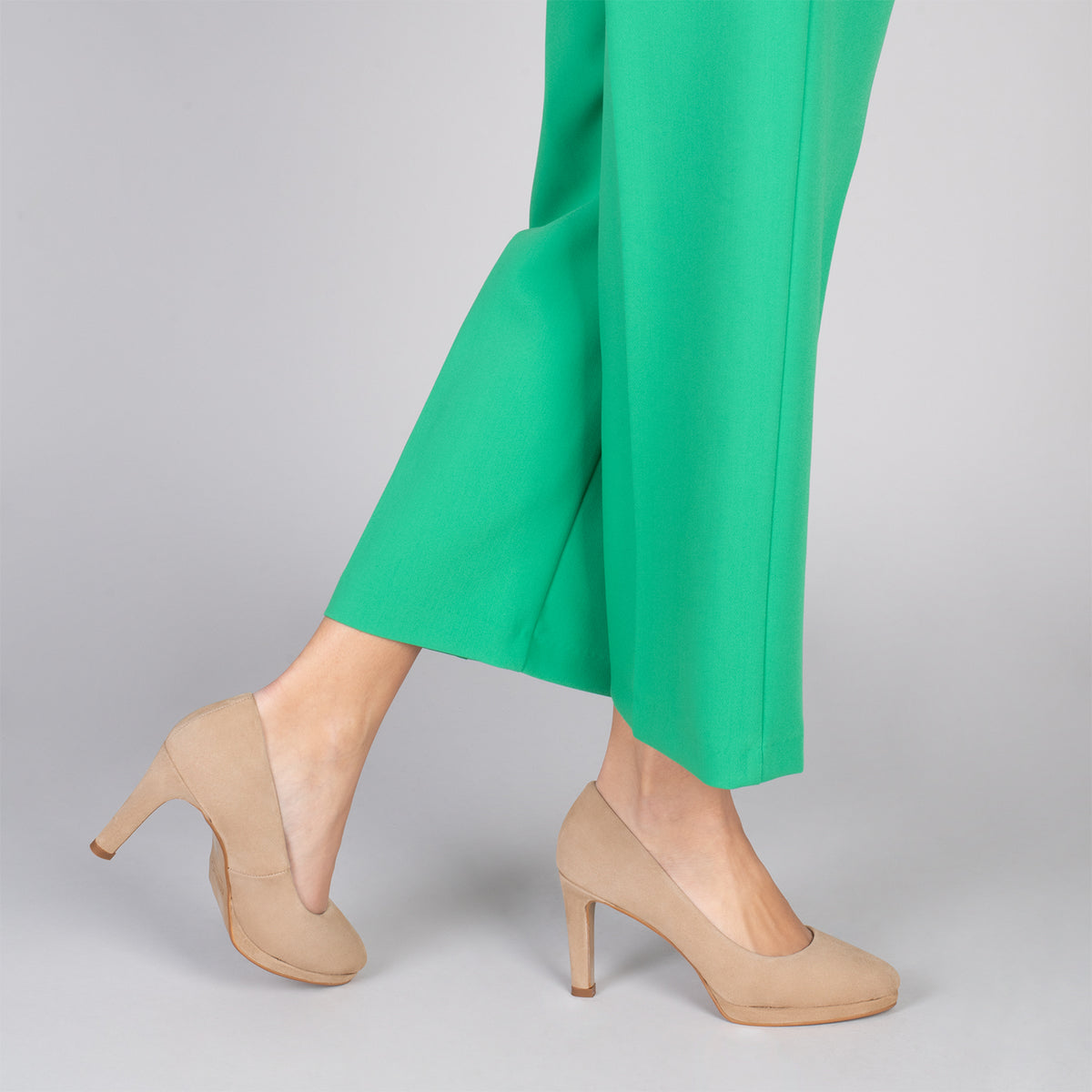 PLATAFORMA - Zapatos de tacón alto y plataforma CAMEL