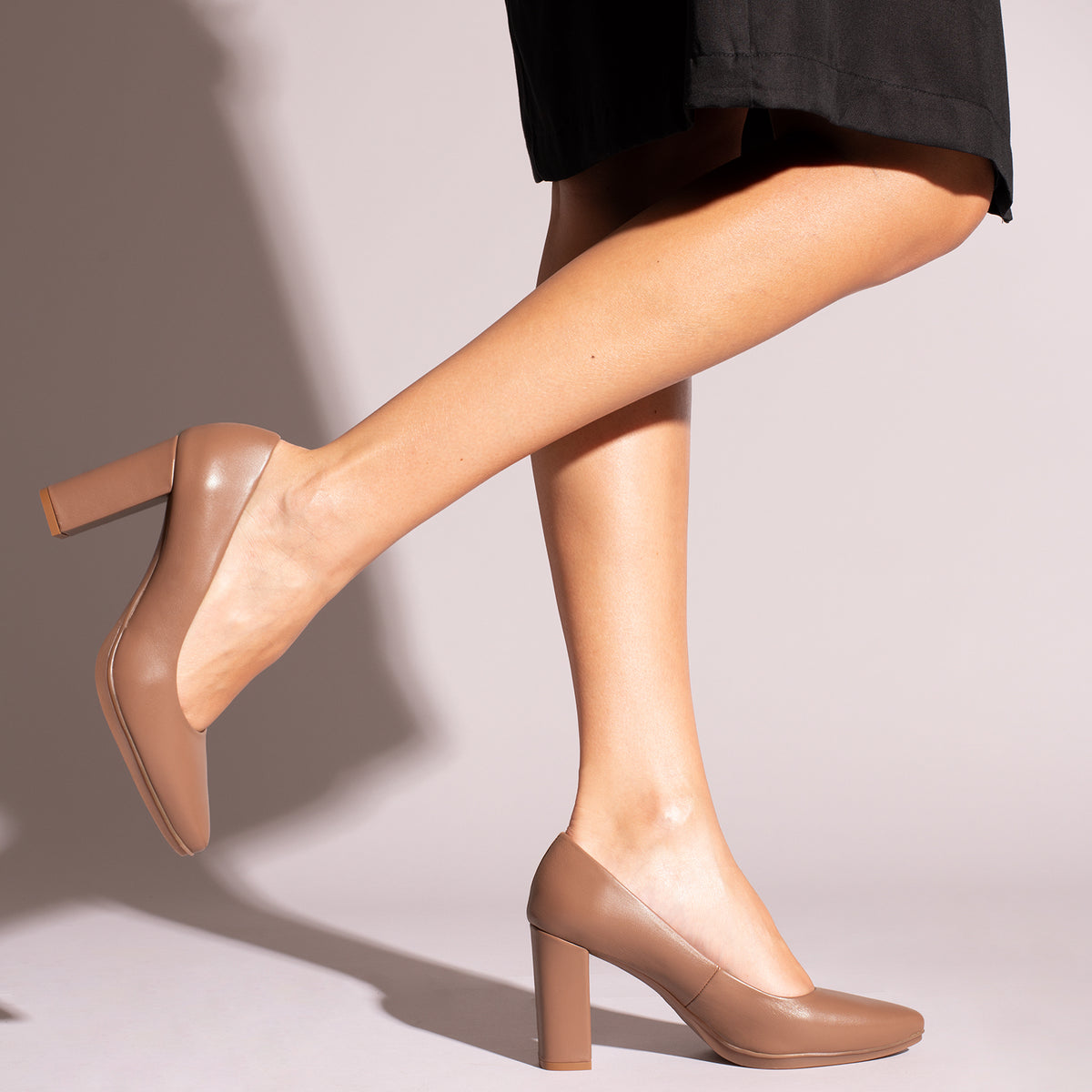 URBAN SALON - Zapatos MAQUILLAJE de piel y tacón alto - miMaO ®
