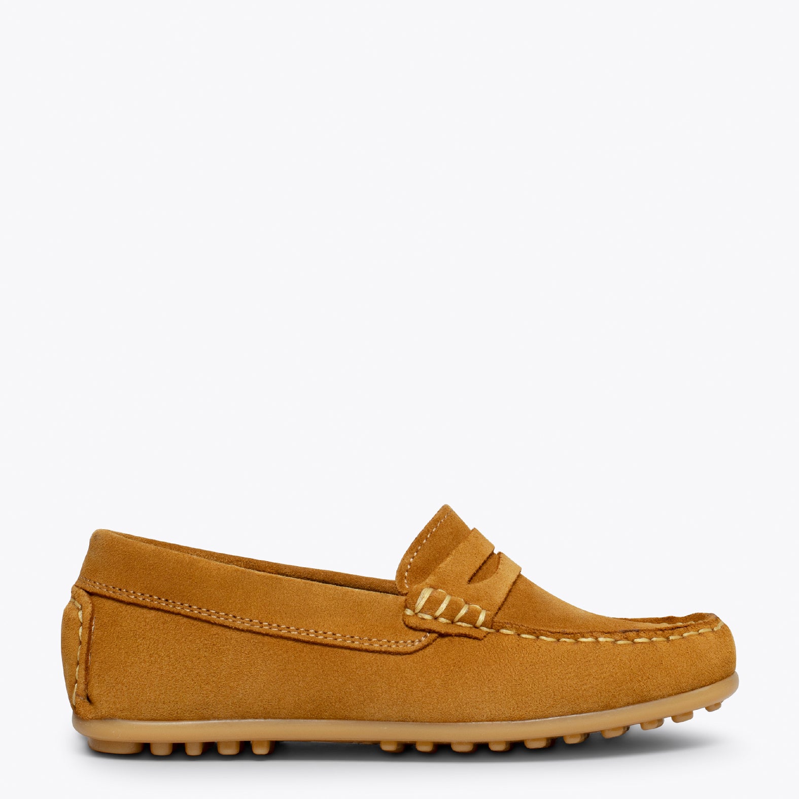 MOCASÍN Mocasines CAMEL para niños de piel