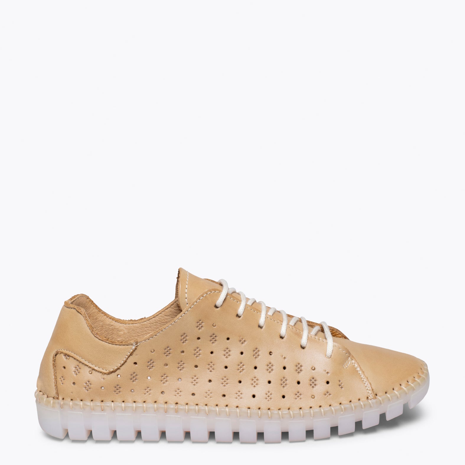 FLOWER - CAMEL RUBBER SOLE SNEAKER