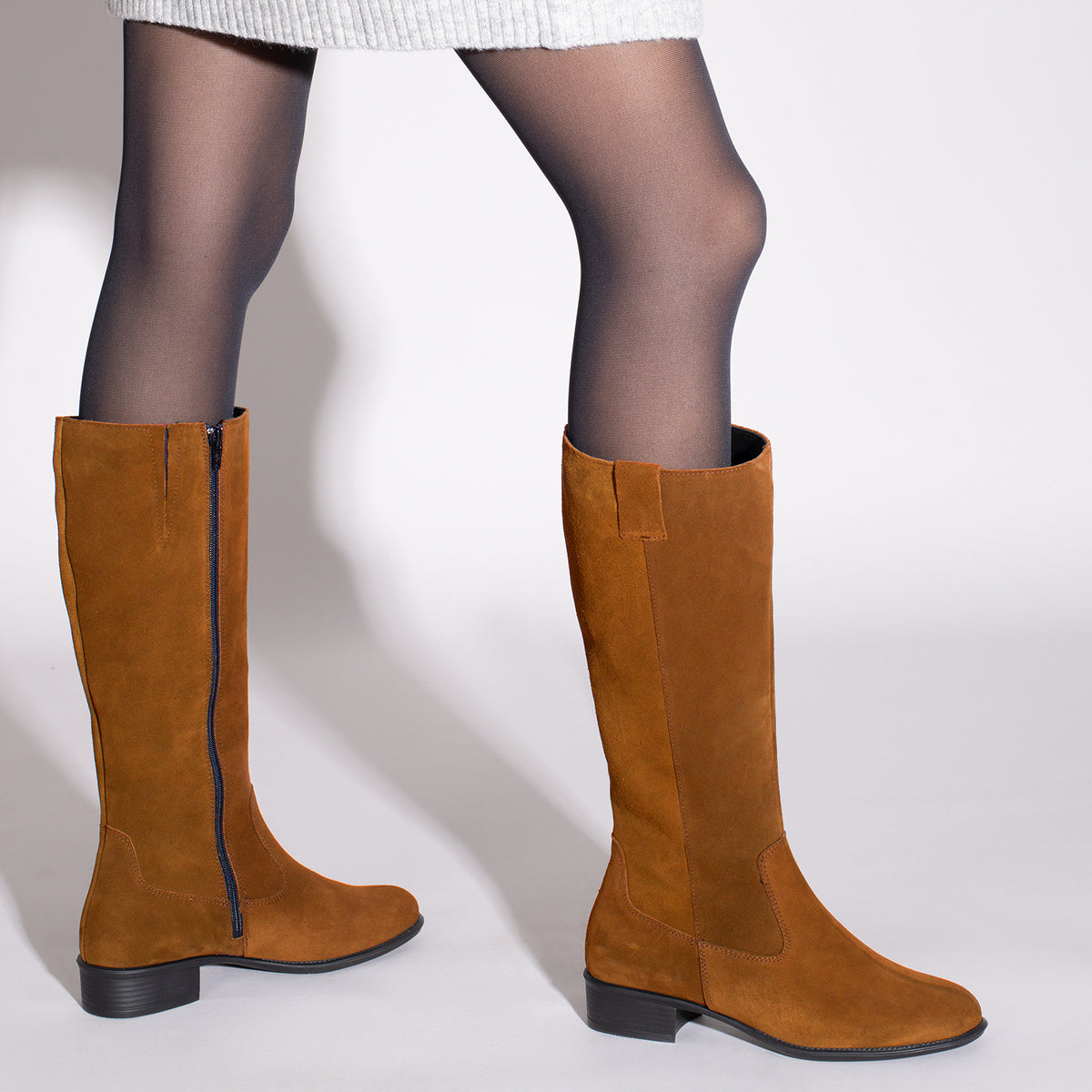 TEXAS - Botas de tacón bajo CAMEL