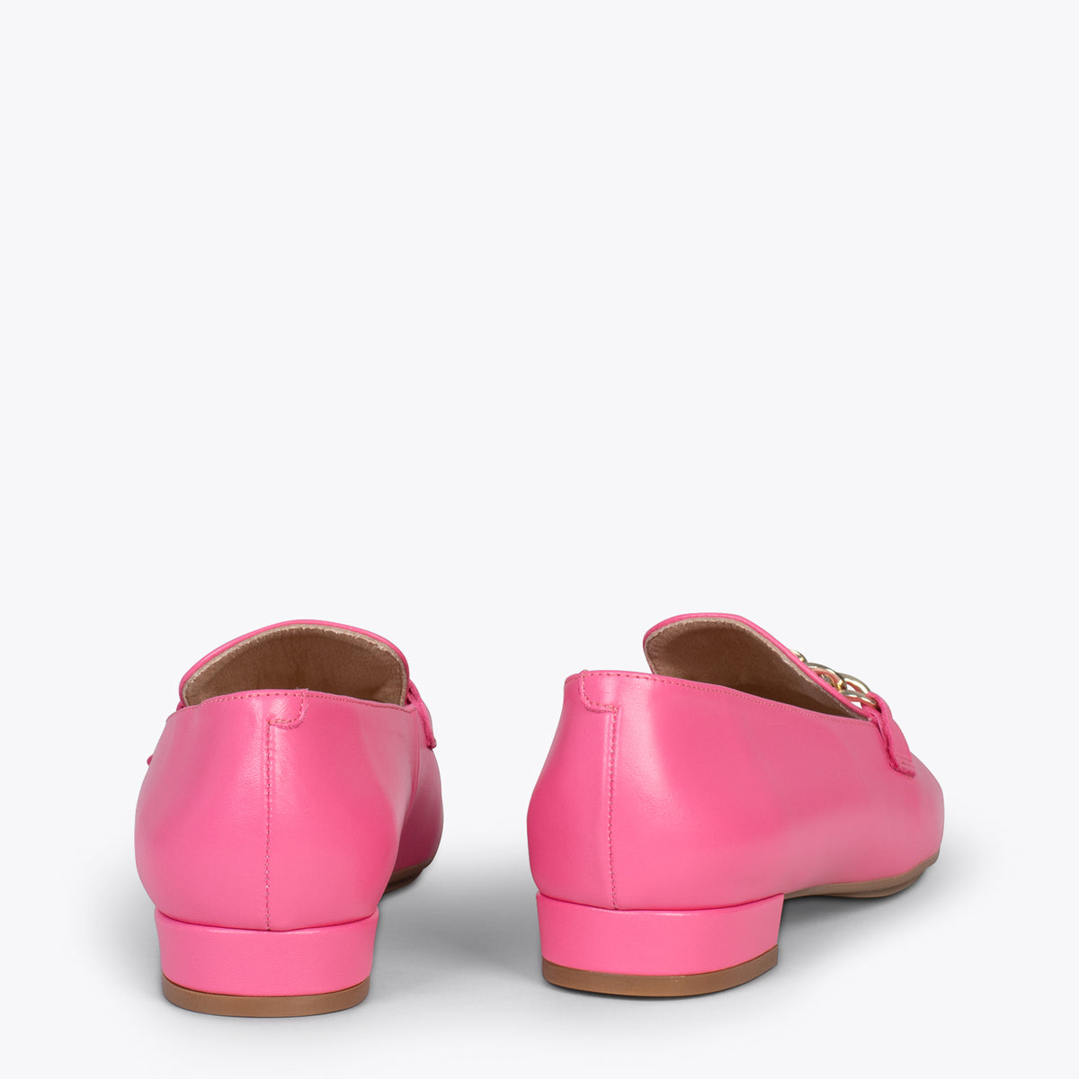 CHAIN – Mocasines planos de mujer FUCSIA