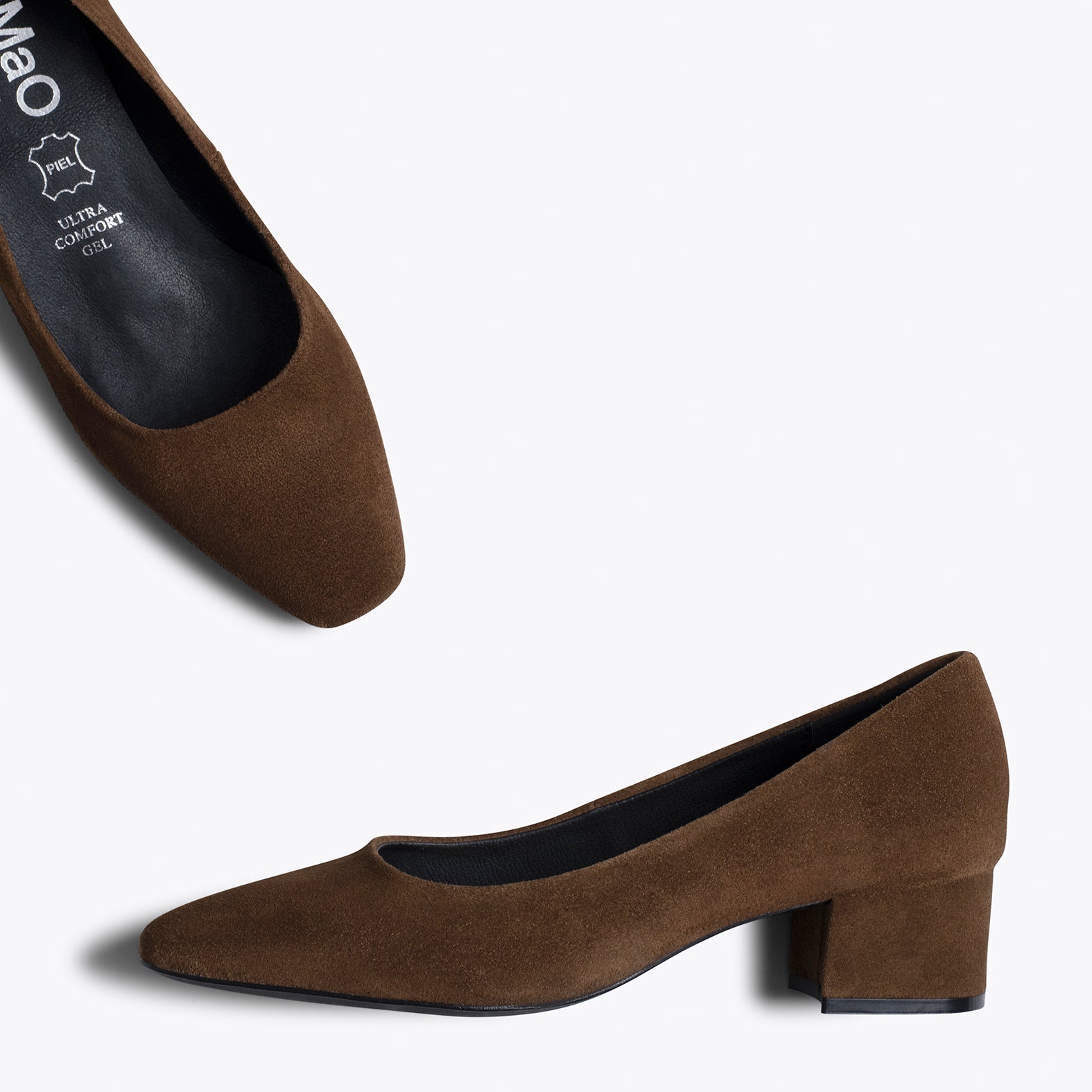 URBAN TREND - Zapato con puntera semi cuadrada MARRÓN