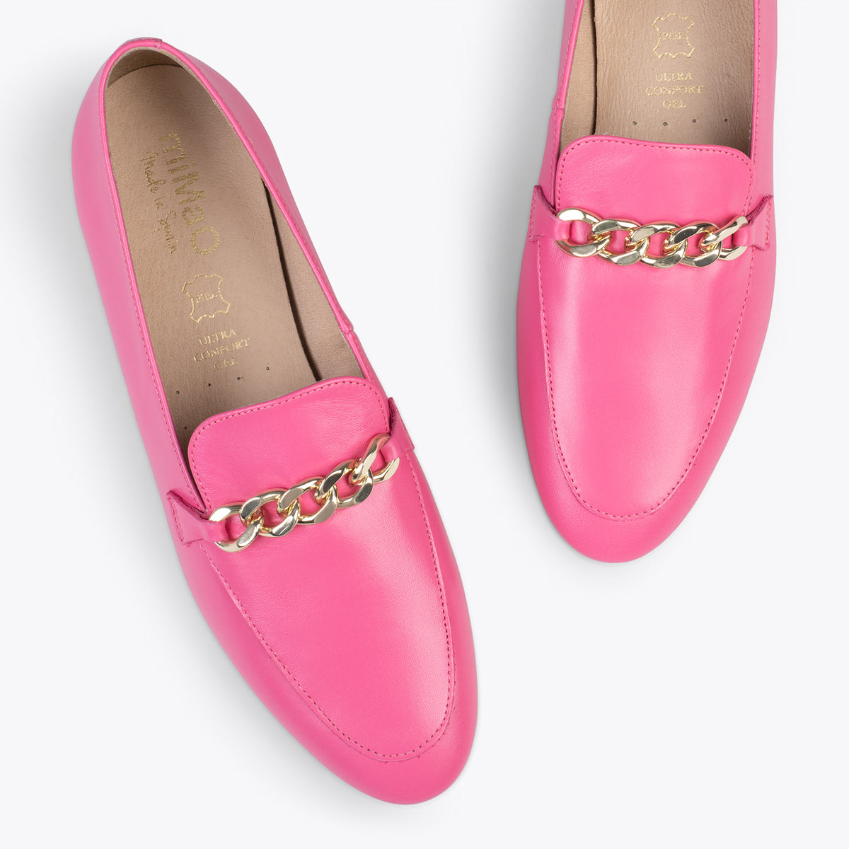 CHAIN – Mocasines planos de mujer FUCSIA