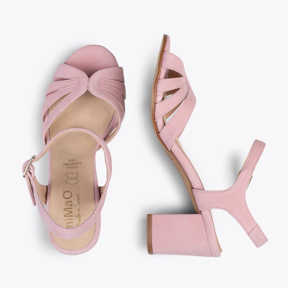 MUSA – Sandalias de tacón ancho ROSA PALO