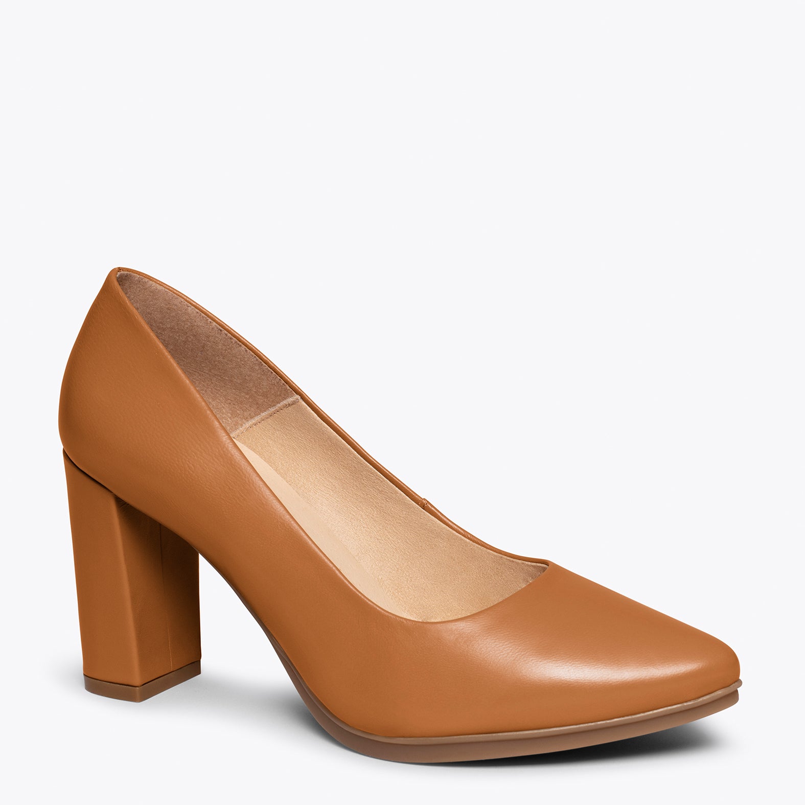 URBAN SALON – CAMEL nappa leather high heel
