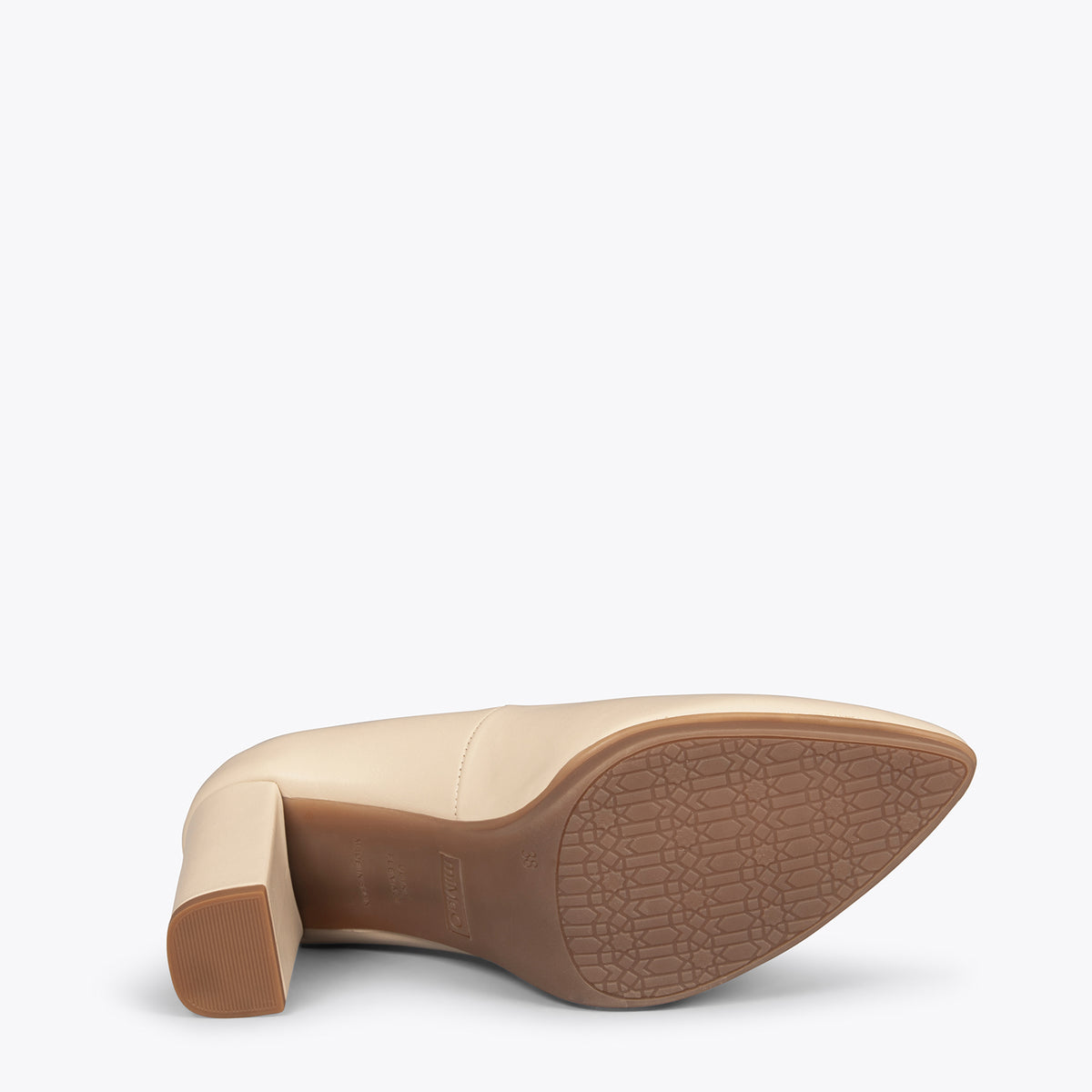 URBAN SALON – Zapatos de tacón alto de napa BEIGE