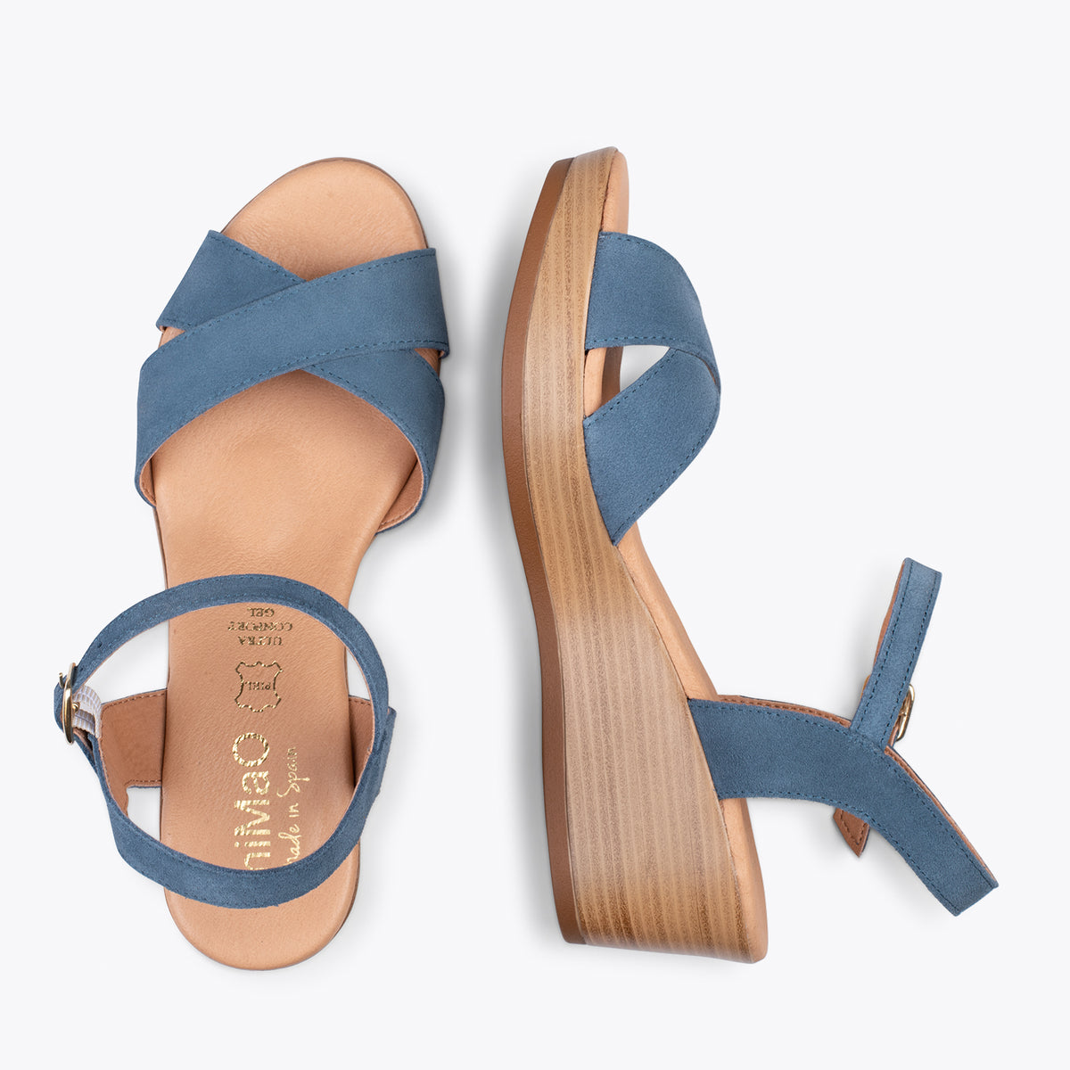 MAR – Cuñas ligeras de tiras cruzadas JEANS