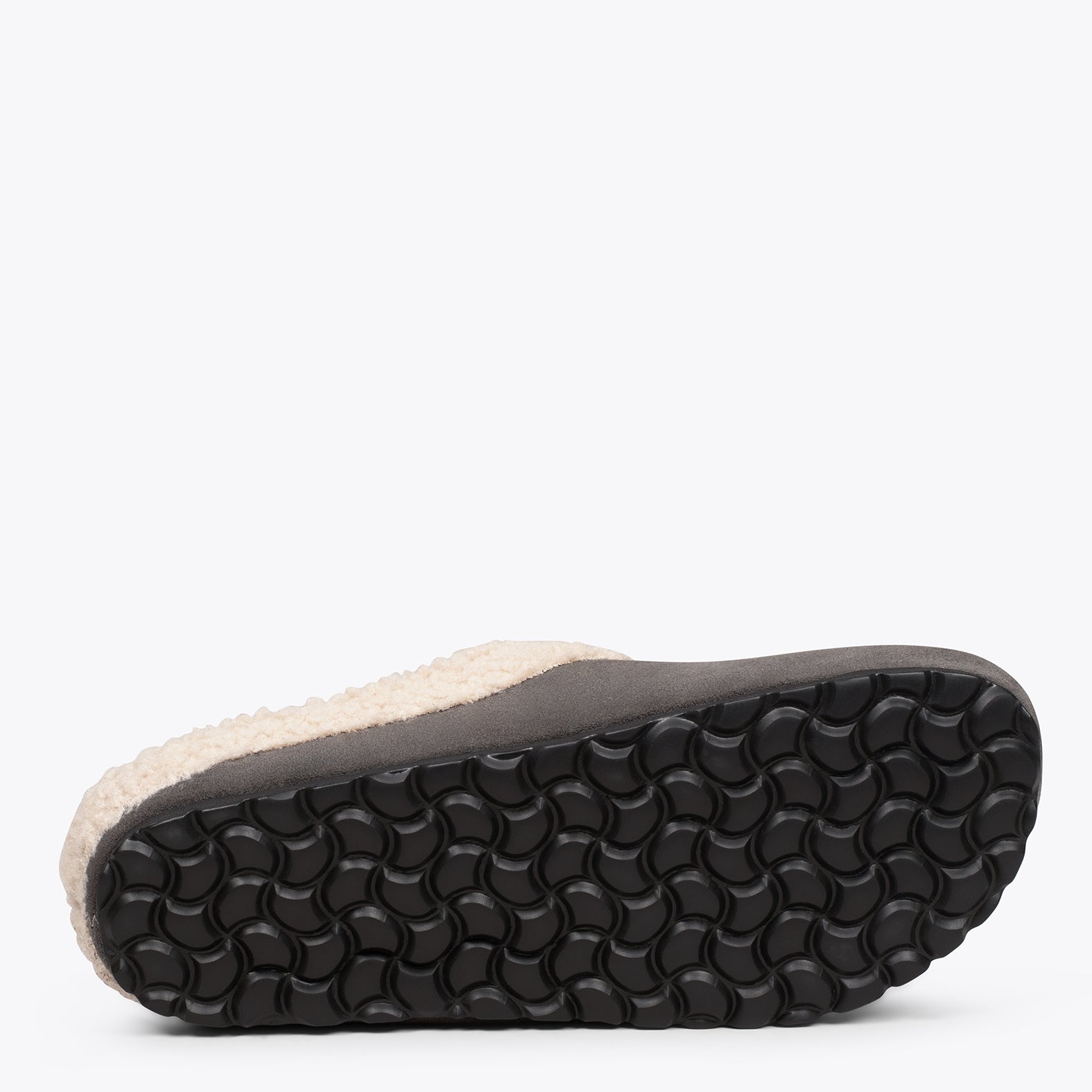 DREAM HOME - Pantoufles avec fourrure pour hommes GRIS