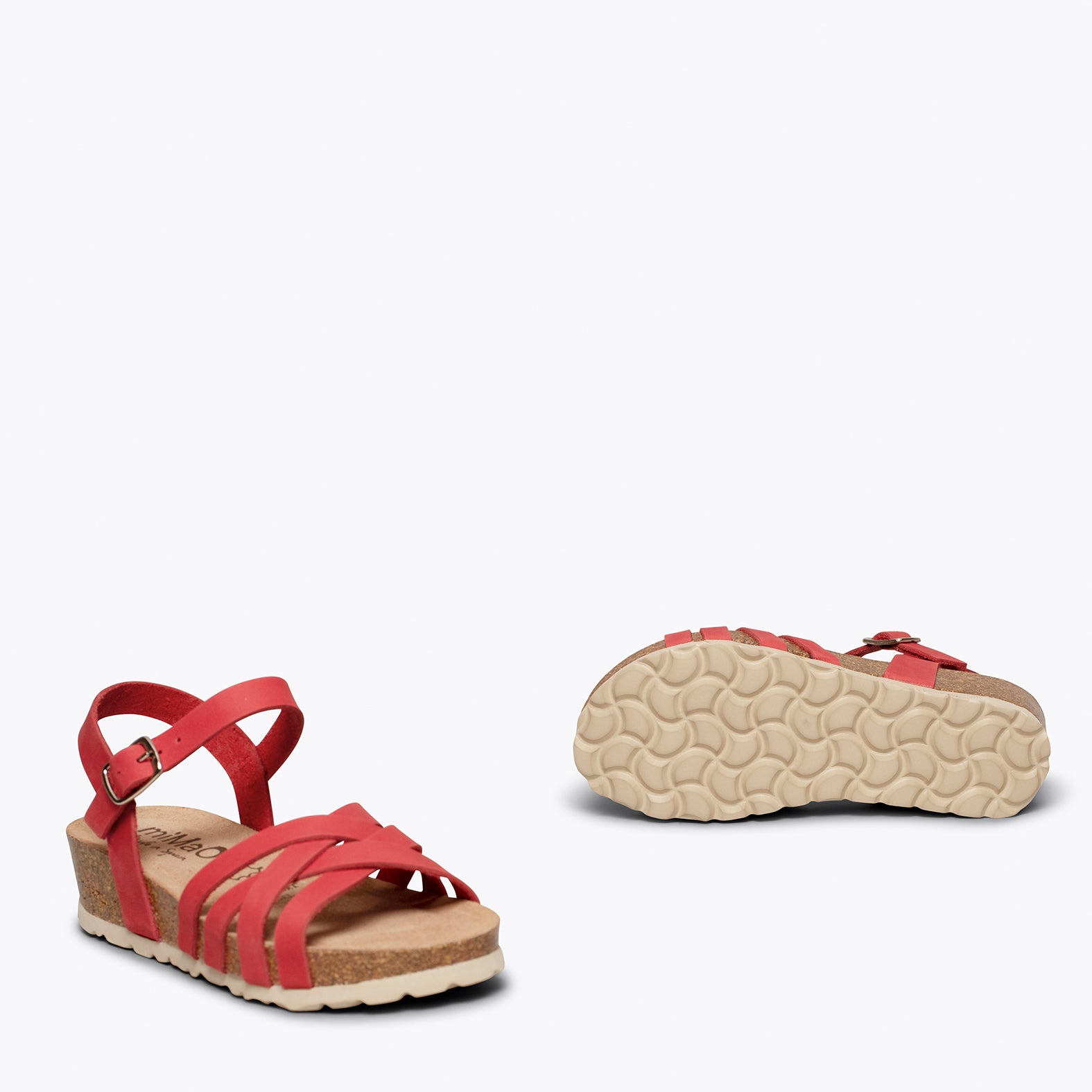 PRINCESA Sandalias para niñas con cuña ROJAS Bio