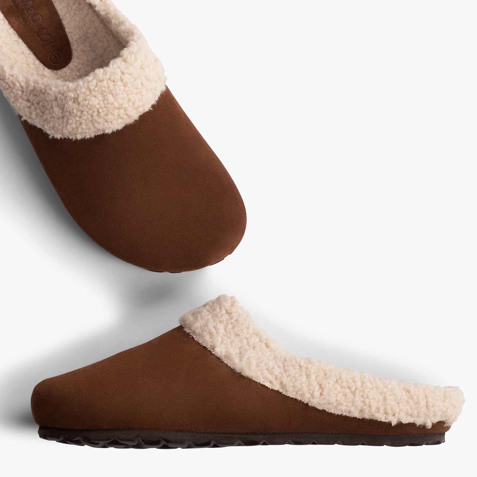 DREAM HOME Zapatillas con borreguito para hombre MARRONES - miMaO ®
