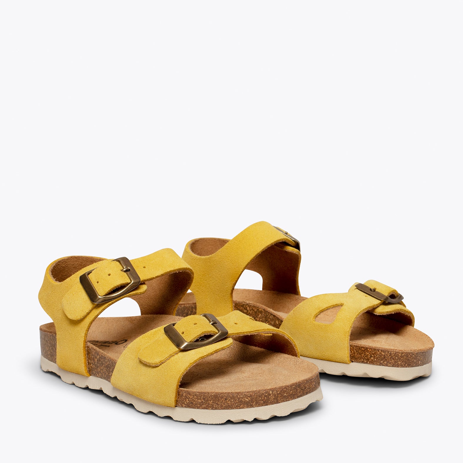 POLO – YELLOW suede bio sandal for kids
