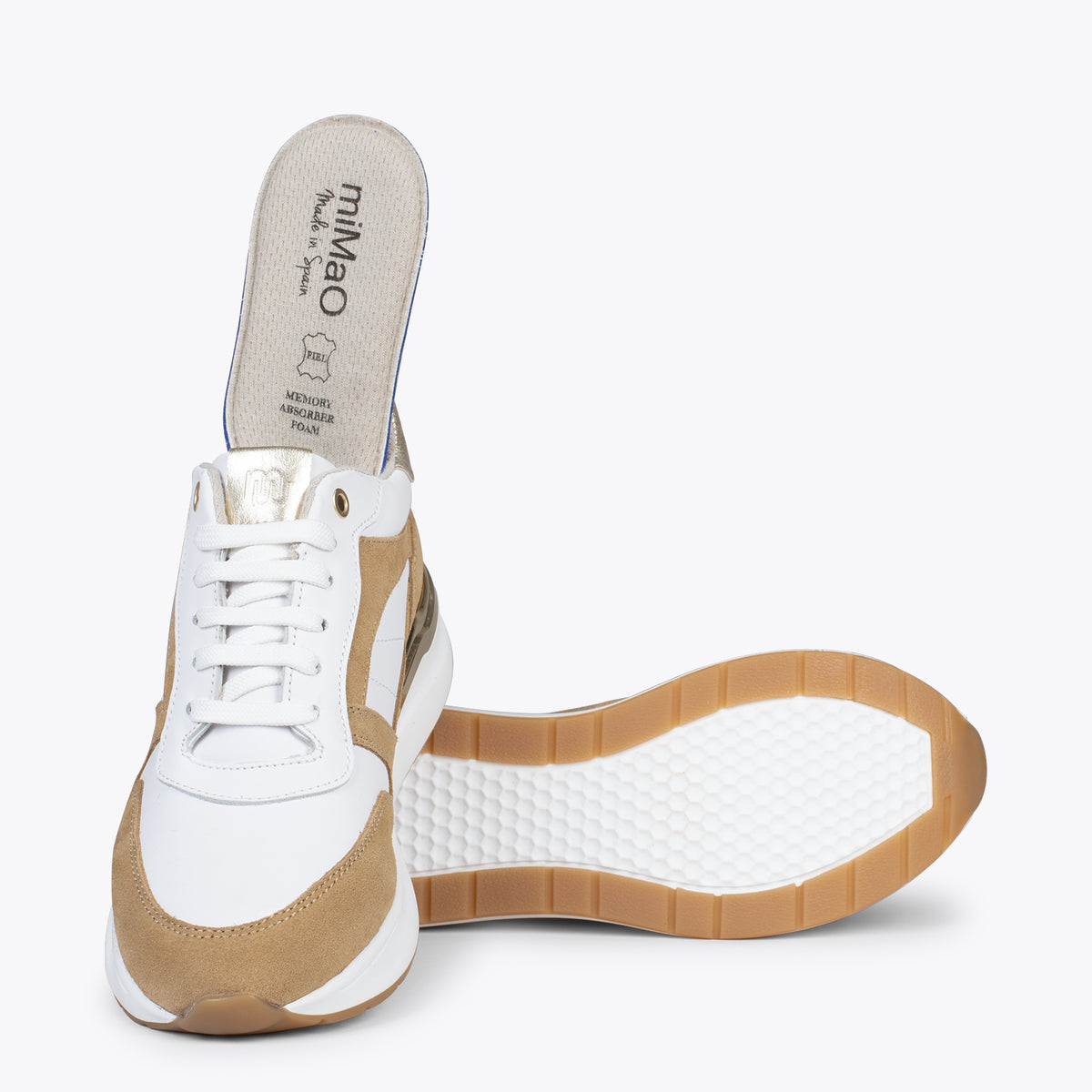 FREEDOM – Zapatillas altas con plantilla extraíble BEIGE