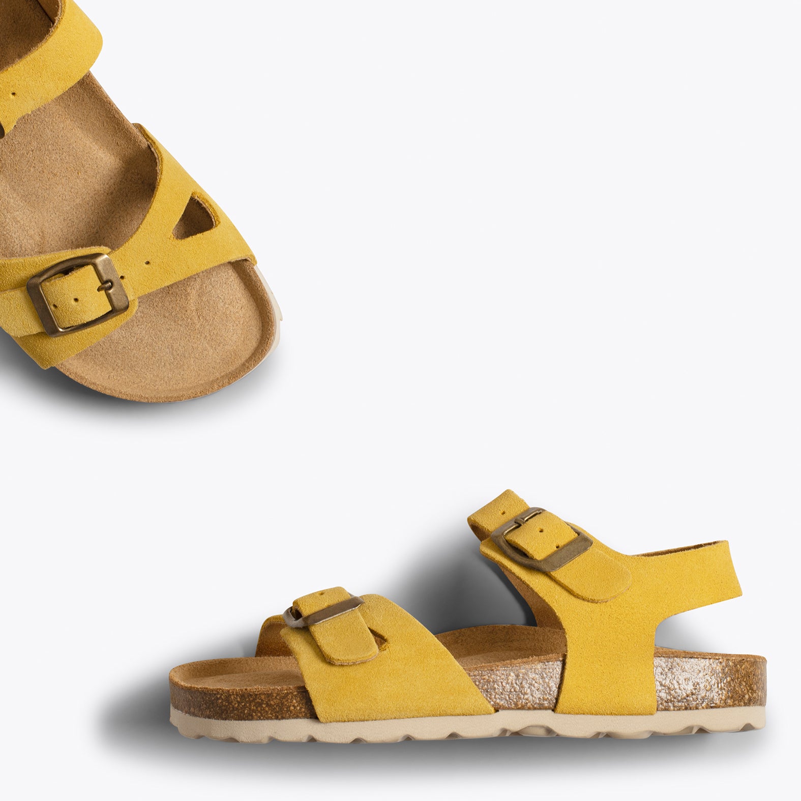 POLO – YELLOW suede bio sandal for kids