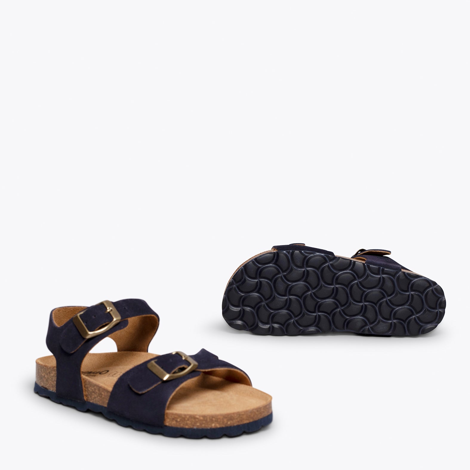 POLO – NAVY suede bio sandal for kids