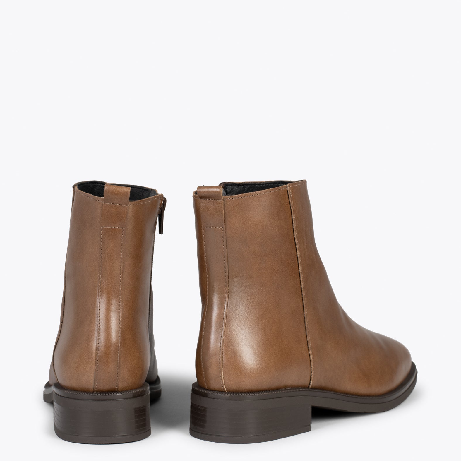 MANCHESTER – Botines planos con cremallera TAUPE - miMaO ®