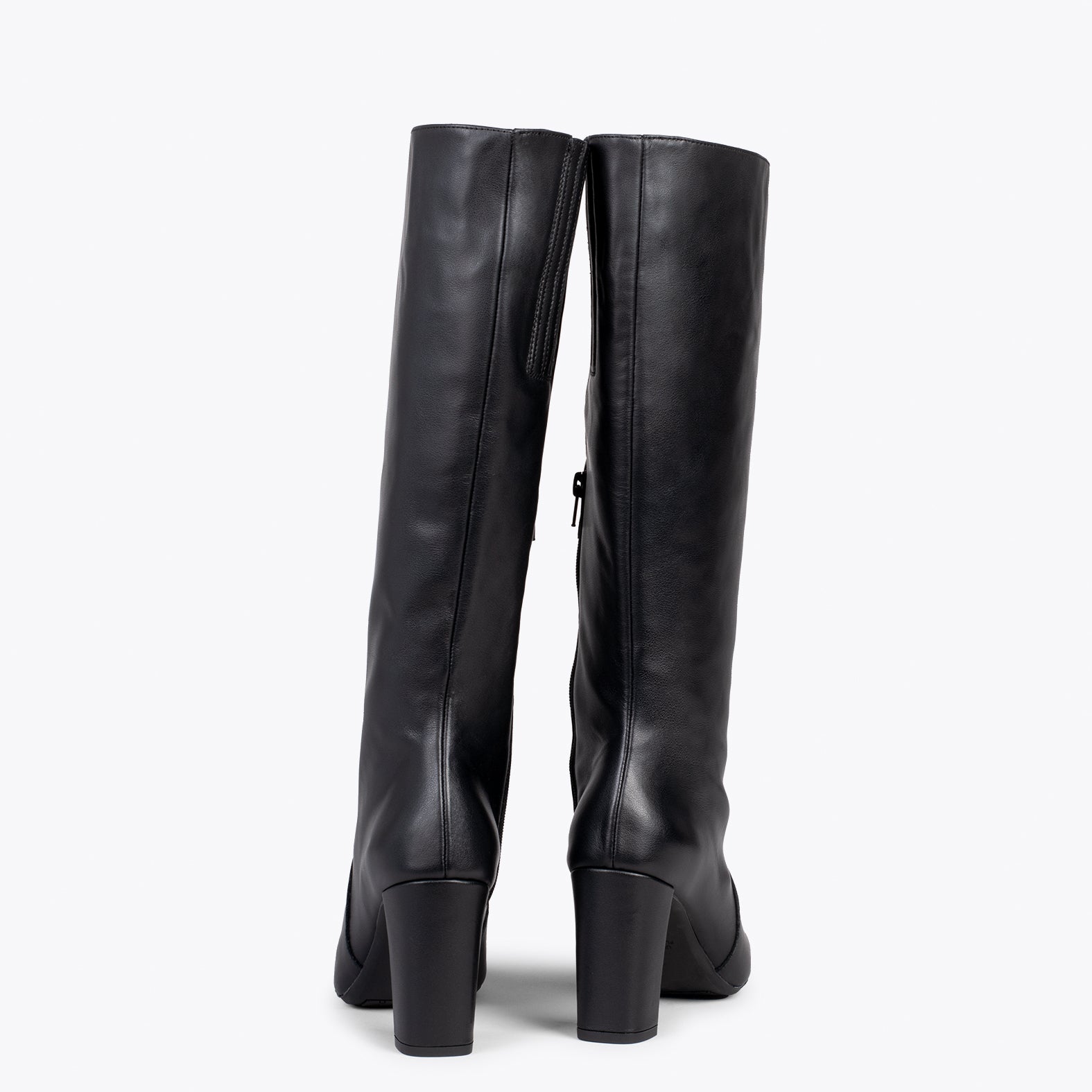 URBAN – BLACK high boots with zipper