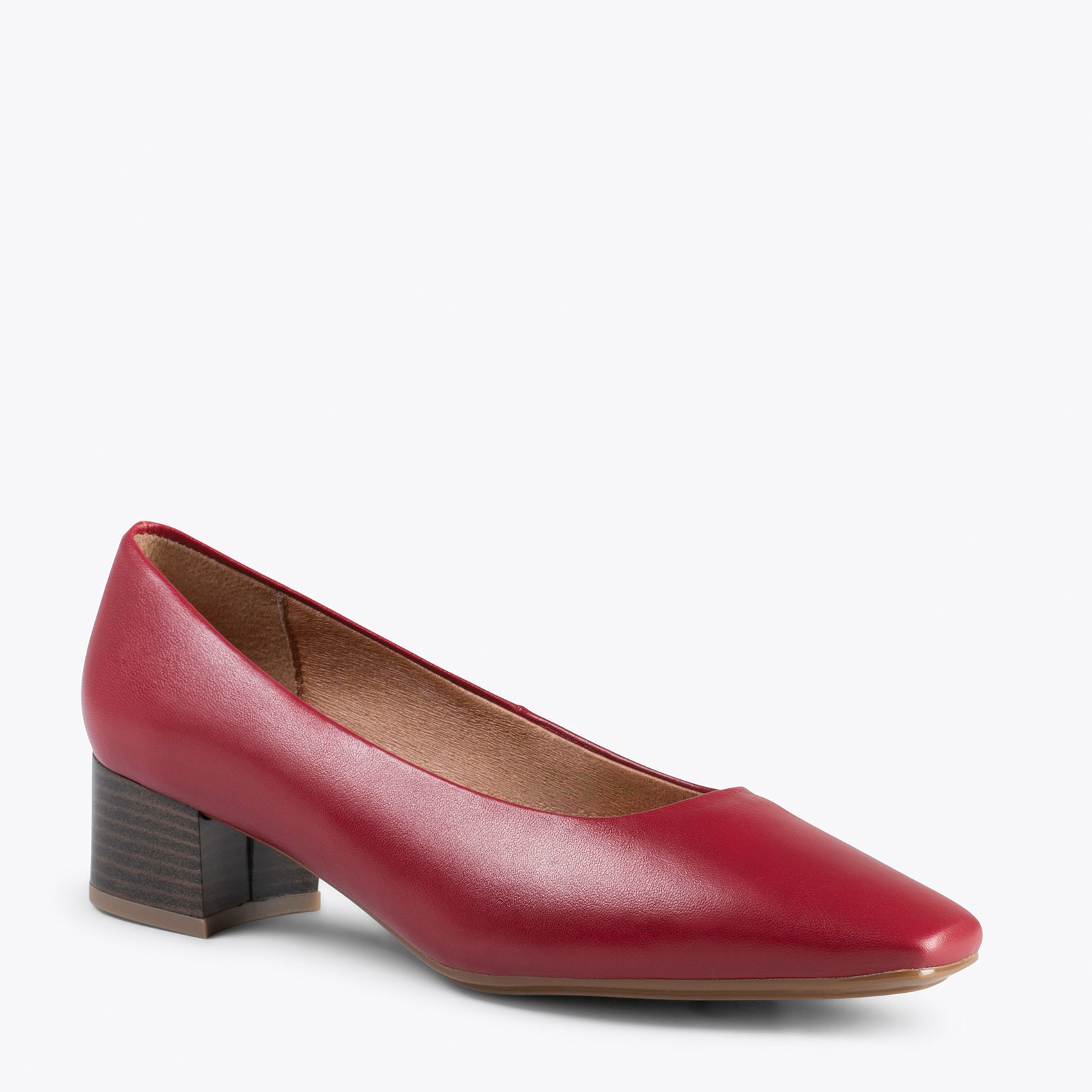 URBAN LADY - Zapatos de tacón bajo de napa GRANATE - miMaO ®