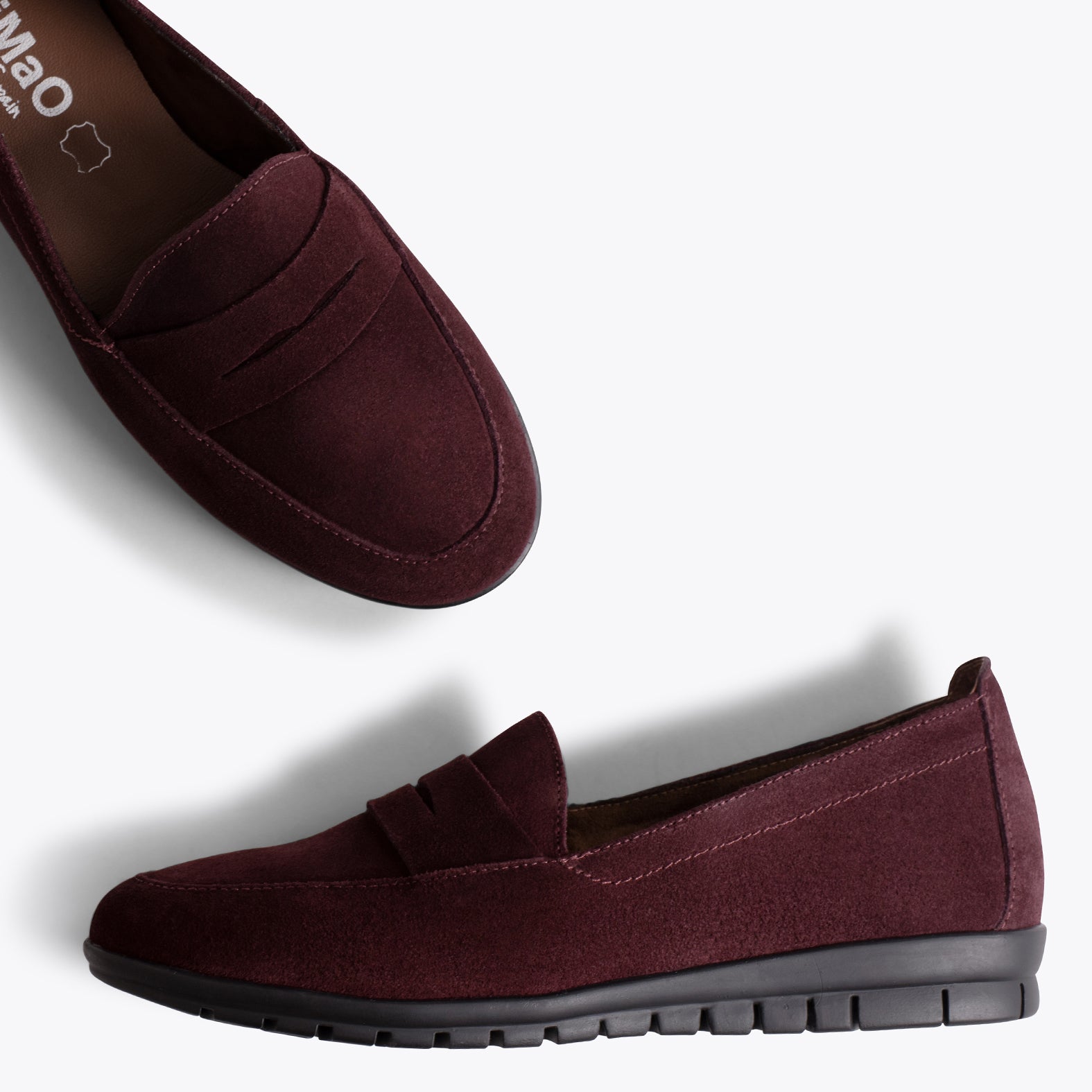 360 Mocasines de mujer con antifaz BURDEOS - miMaO ®
