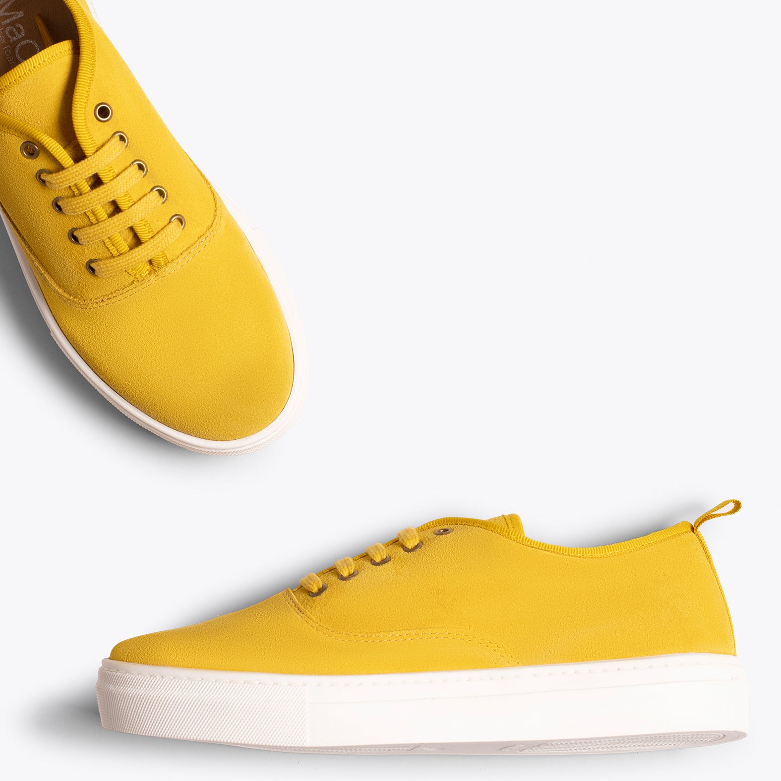 WANDER – YELLOW suede sneaker with platform