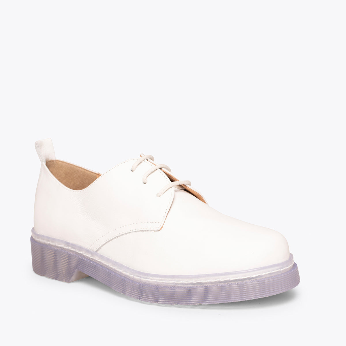 INGLÉS – Zapato de mujer con cordones BLANCO