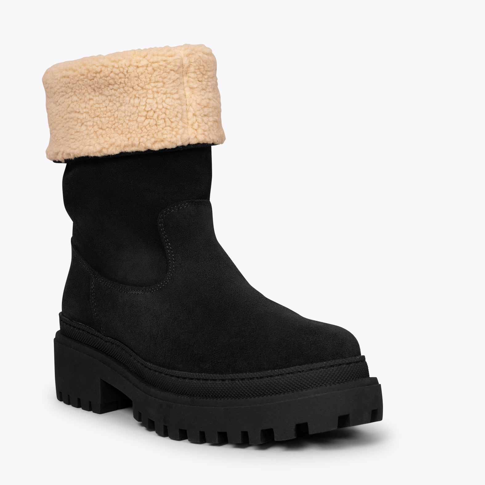 POLAR – BLACK boot crafted in water-repellent suede