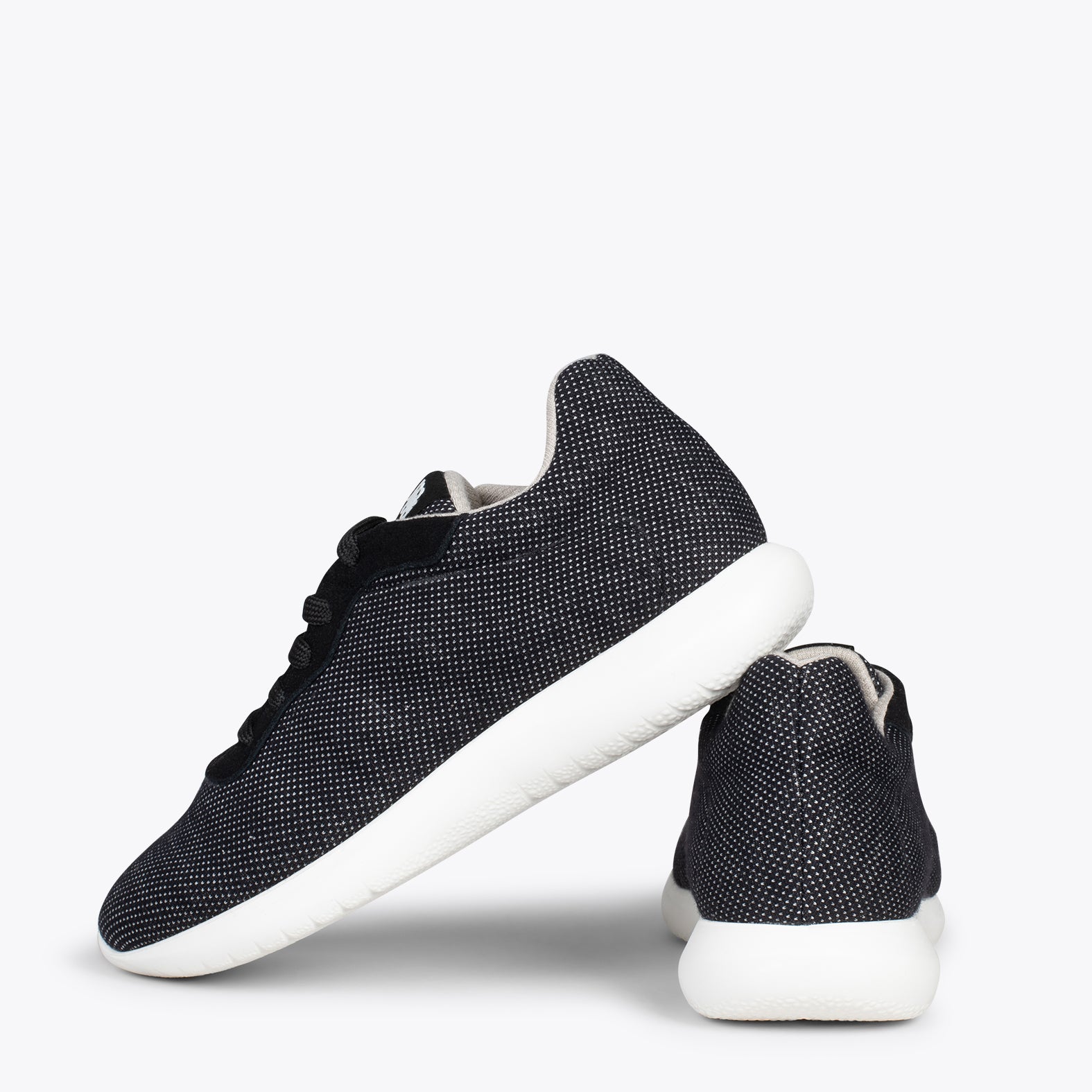 YOGA – Zapatillas deportivas de lana merino NEGRO - miMaO ®