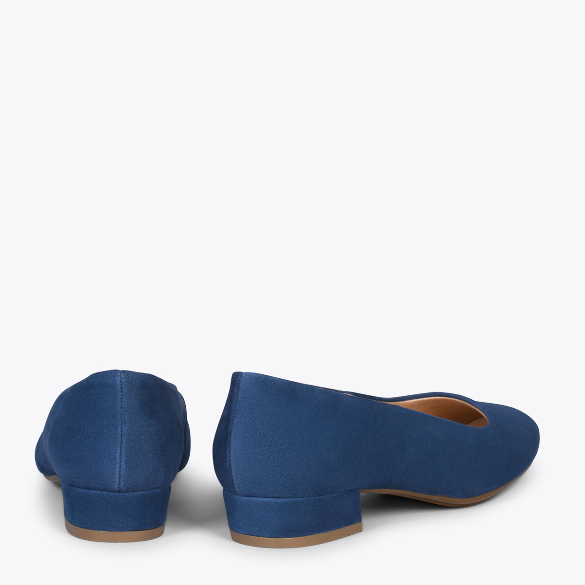 URBAN XS – Zapatos de tacón bajo de ante MARINO