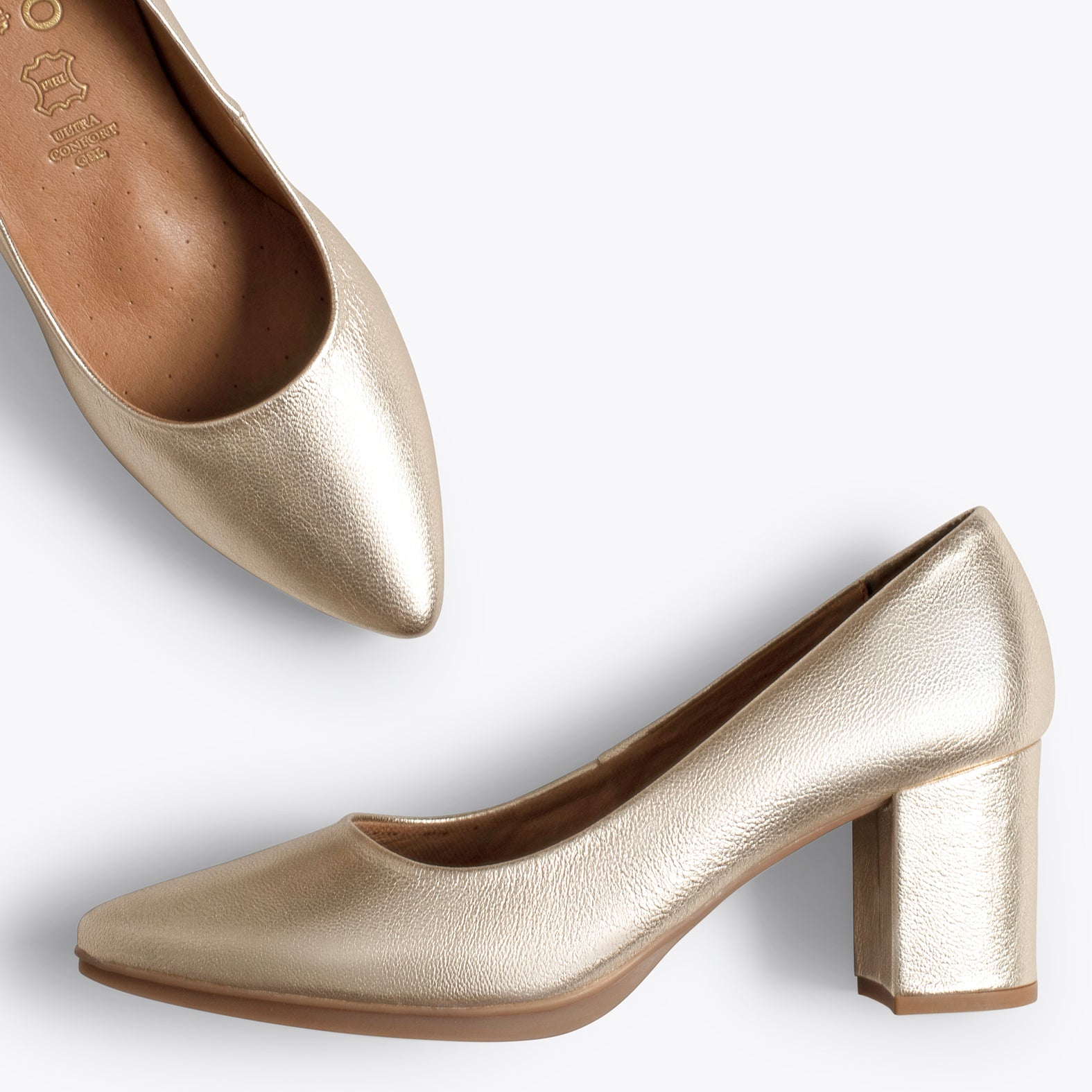 URBAN S SPLASH - Zapatos de piel metalizada PLATINO