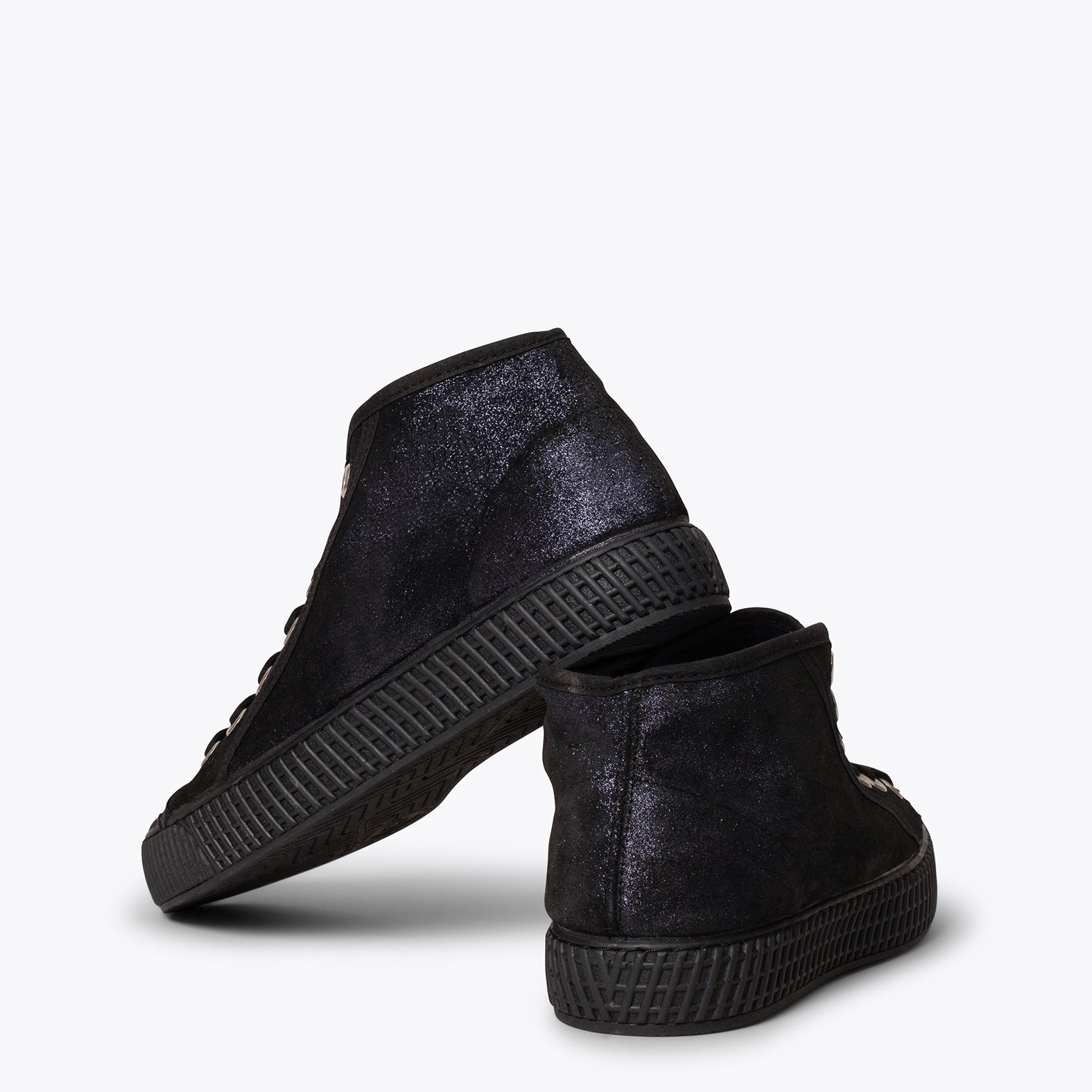 JUMP - Baskets cuir métallisé BLEU pour femme