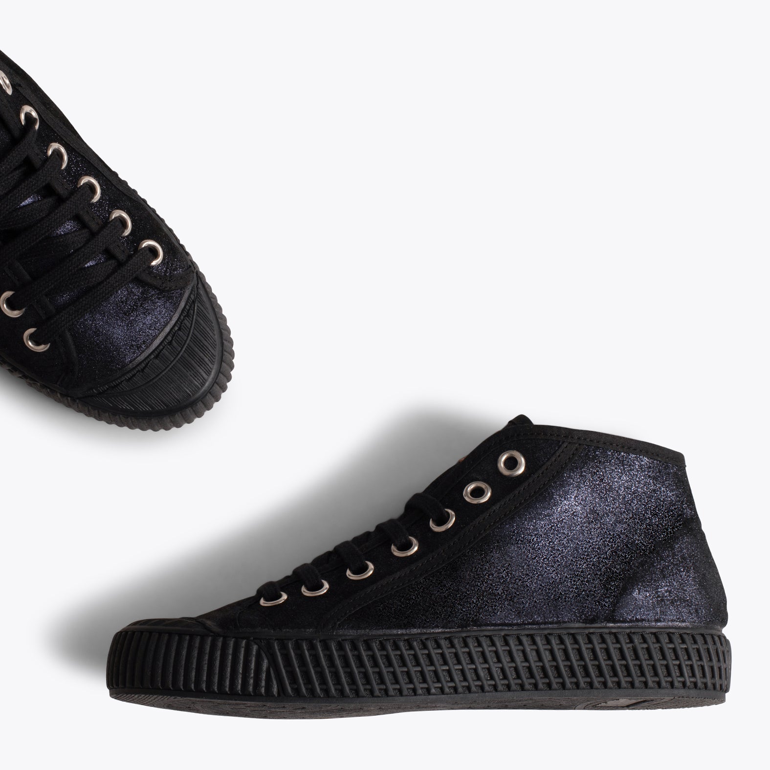 JUMP - Baskets cuir métallisé BLEU pour femme
