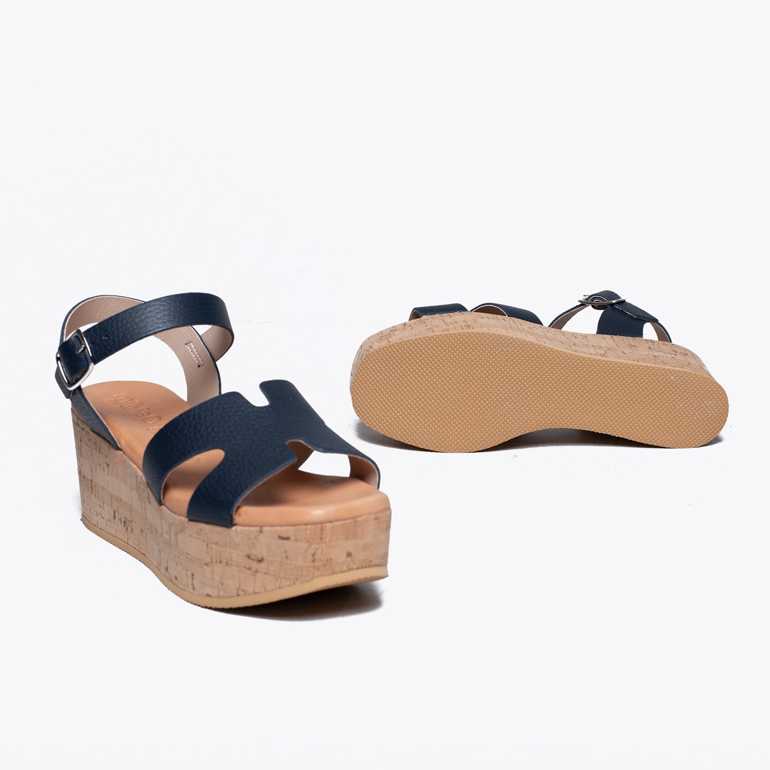 HACHE – Sandalia con cuña de corcho MARINO