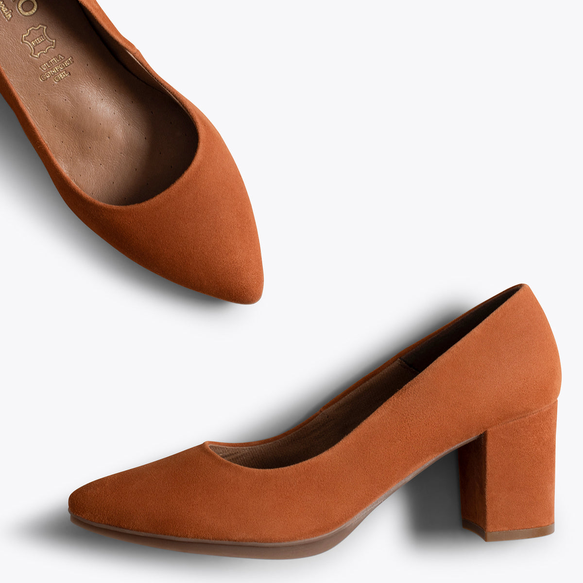 URBAN S - Zapatos de tacón medio COÑAC