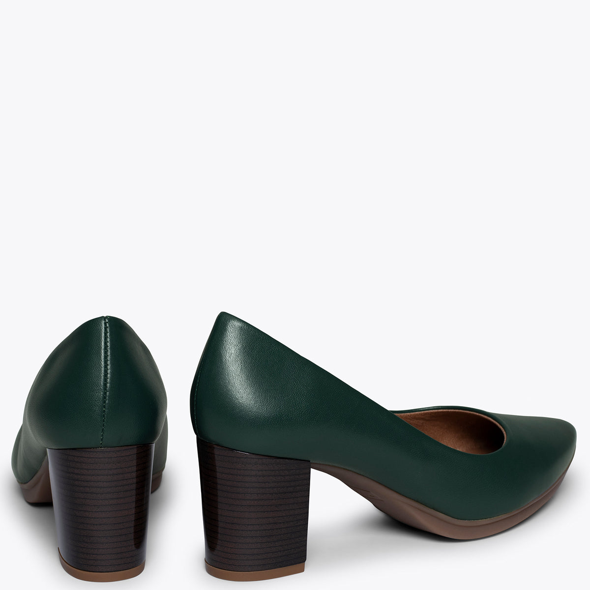 URBAN S SALON - Zapatos VERDE con tacón madera