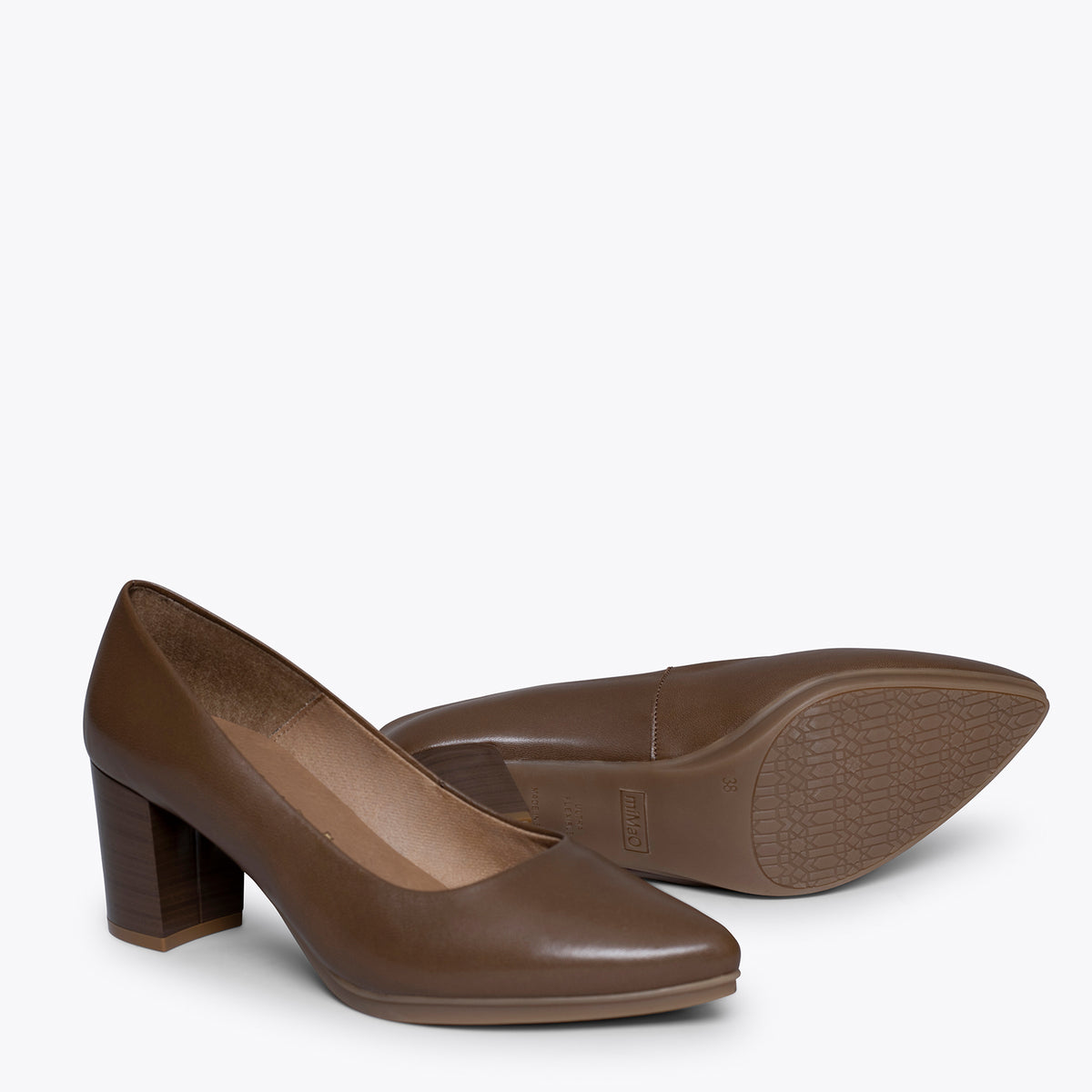 URBAN S SALON - Zapatos MARRONES con tacón madera