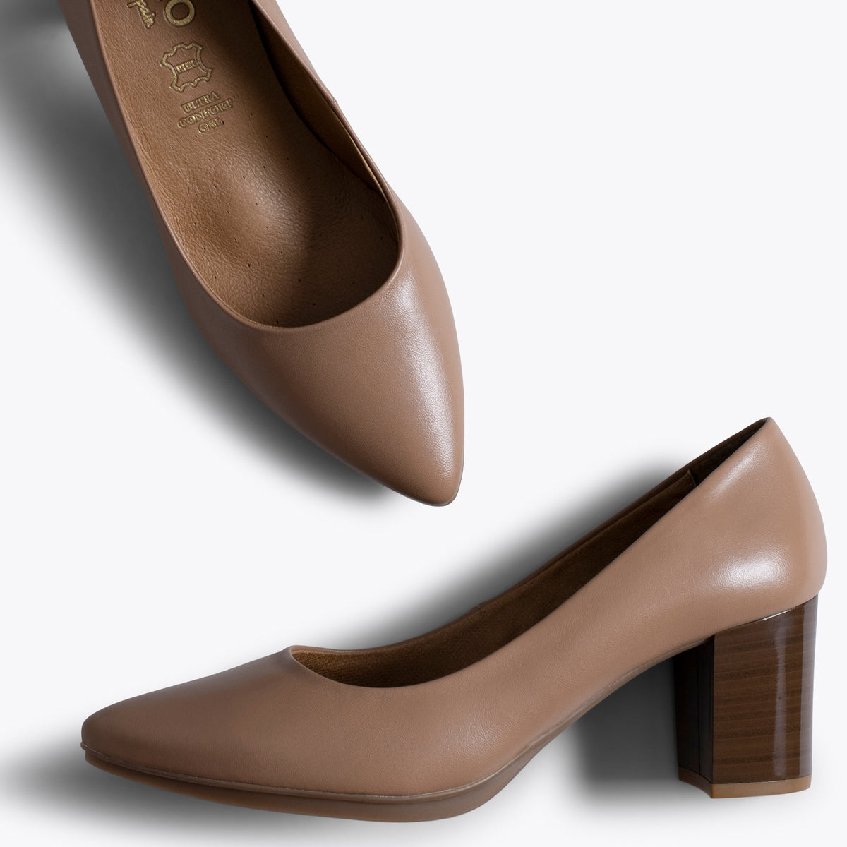 URBAN S SALON Zapatos TAUPE con tacón madera