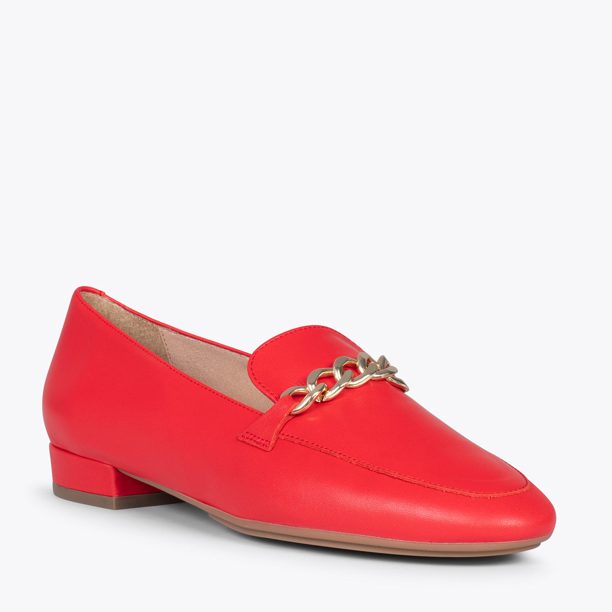 CHAIN - Mocasines planos de mujer ROJO