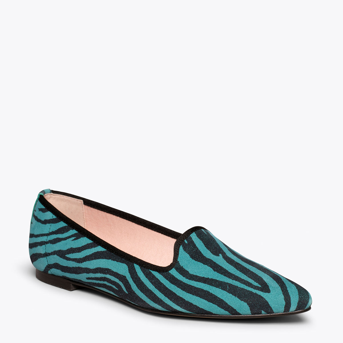 SLIPPER - Zapatos planos Animal Print TURQUESA