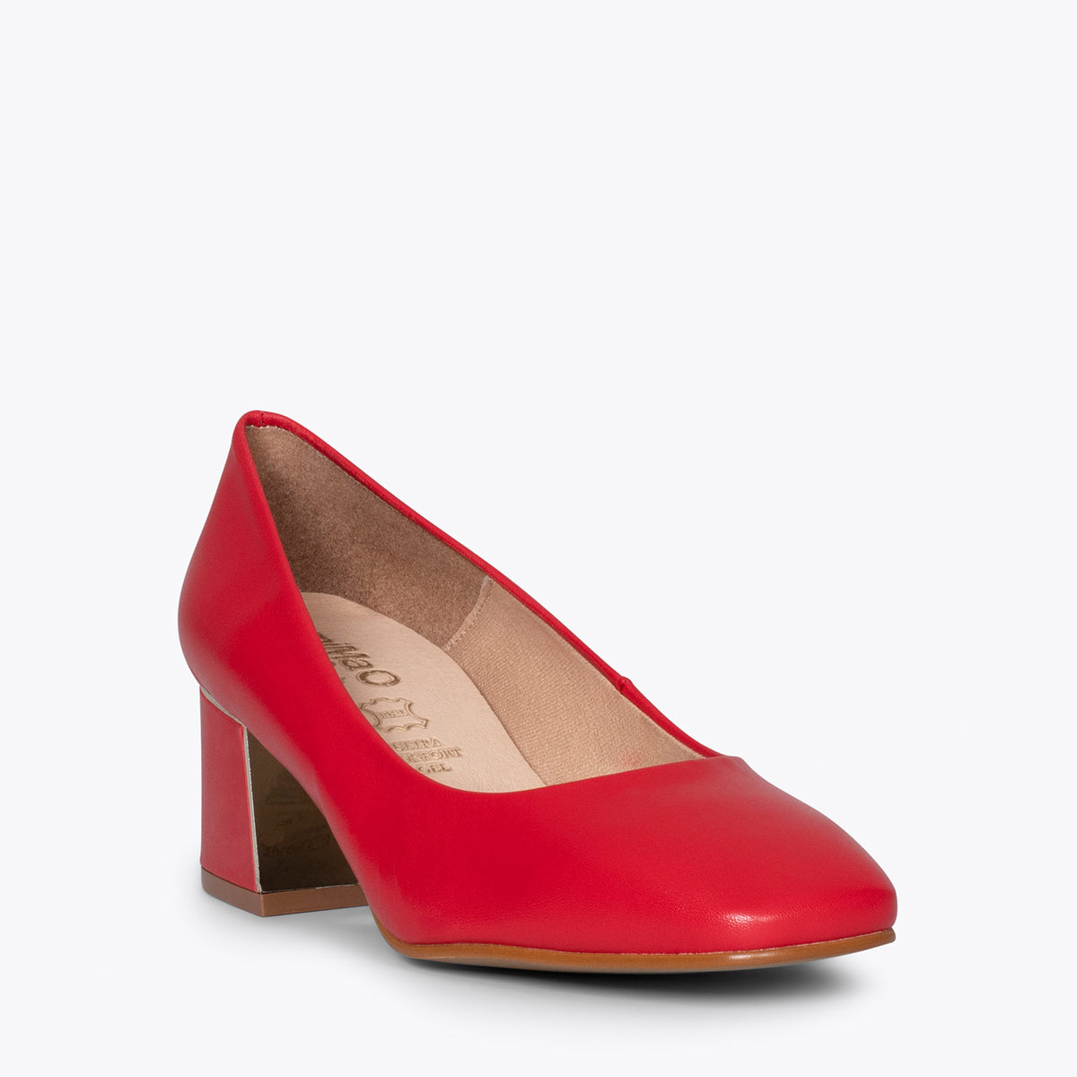 FEMME - Chaussures à talon à bout carré ROUGE
