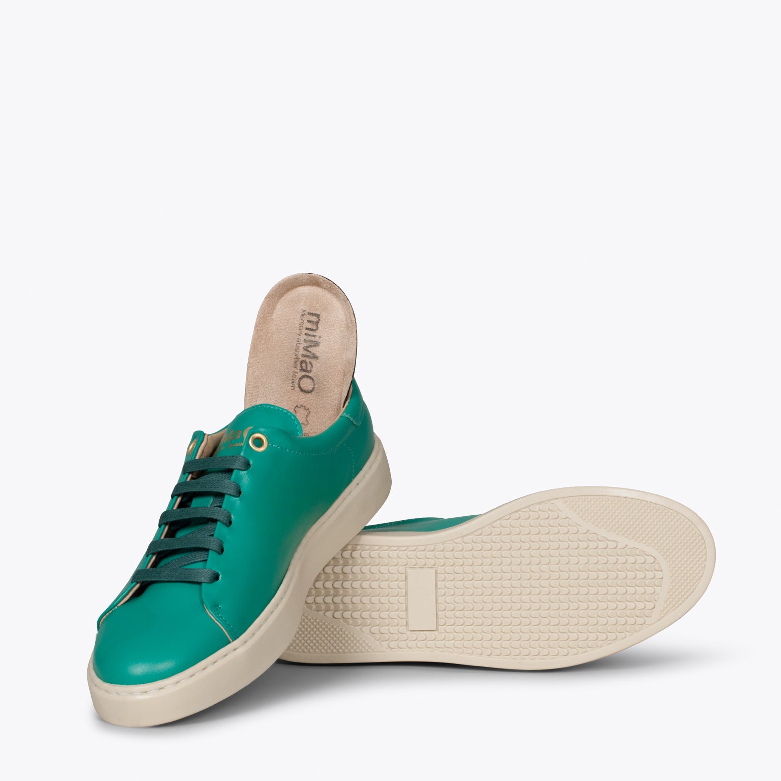 SKATE - Zapatillas VERDE casual de piel