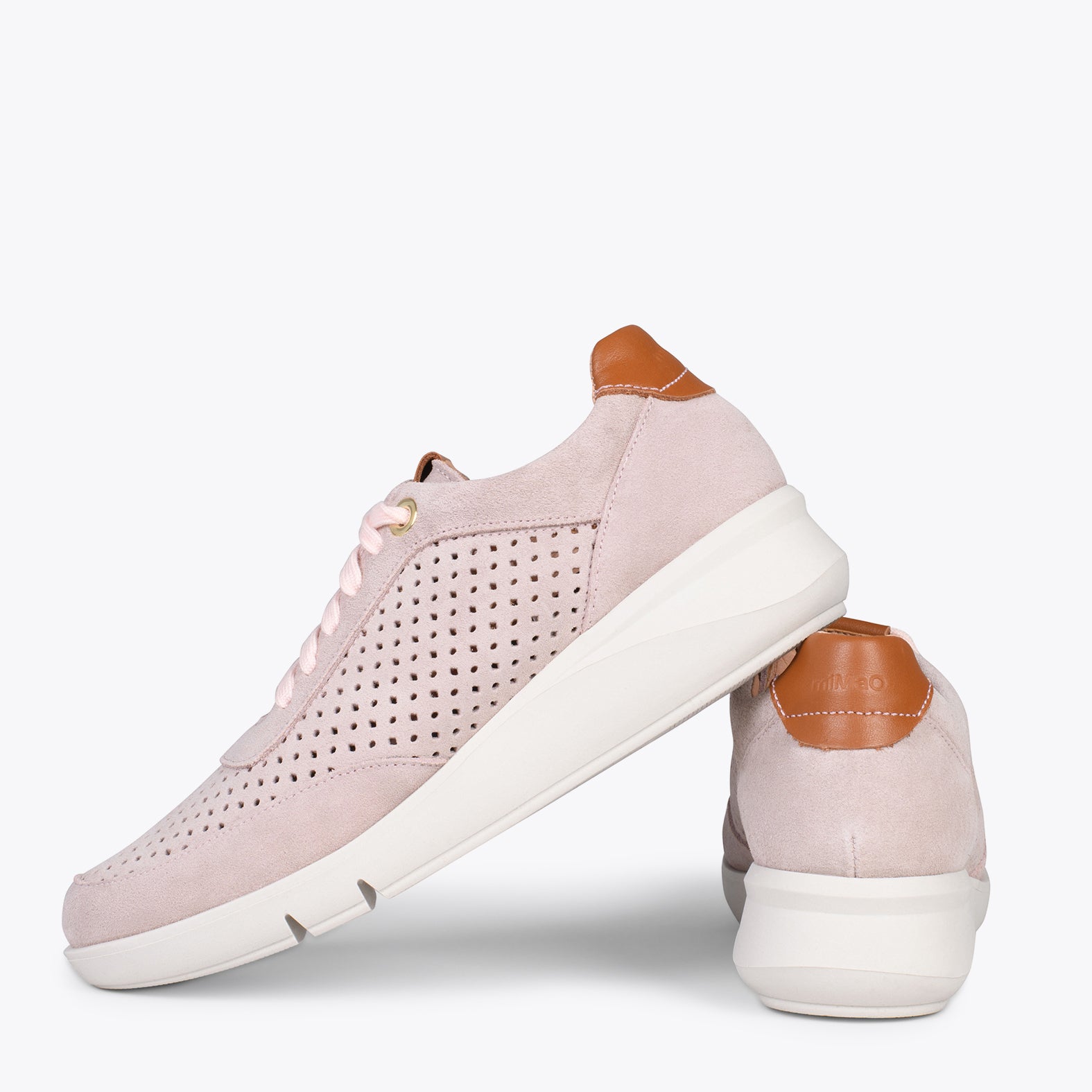 BLUCHER DEPORTIVO - Zapatillas con cuña para mujer NUDE