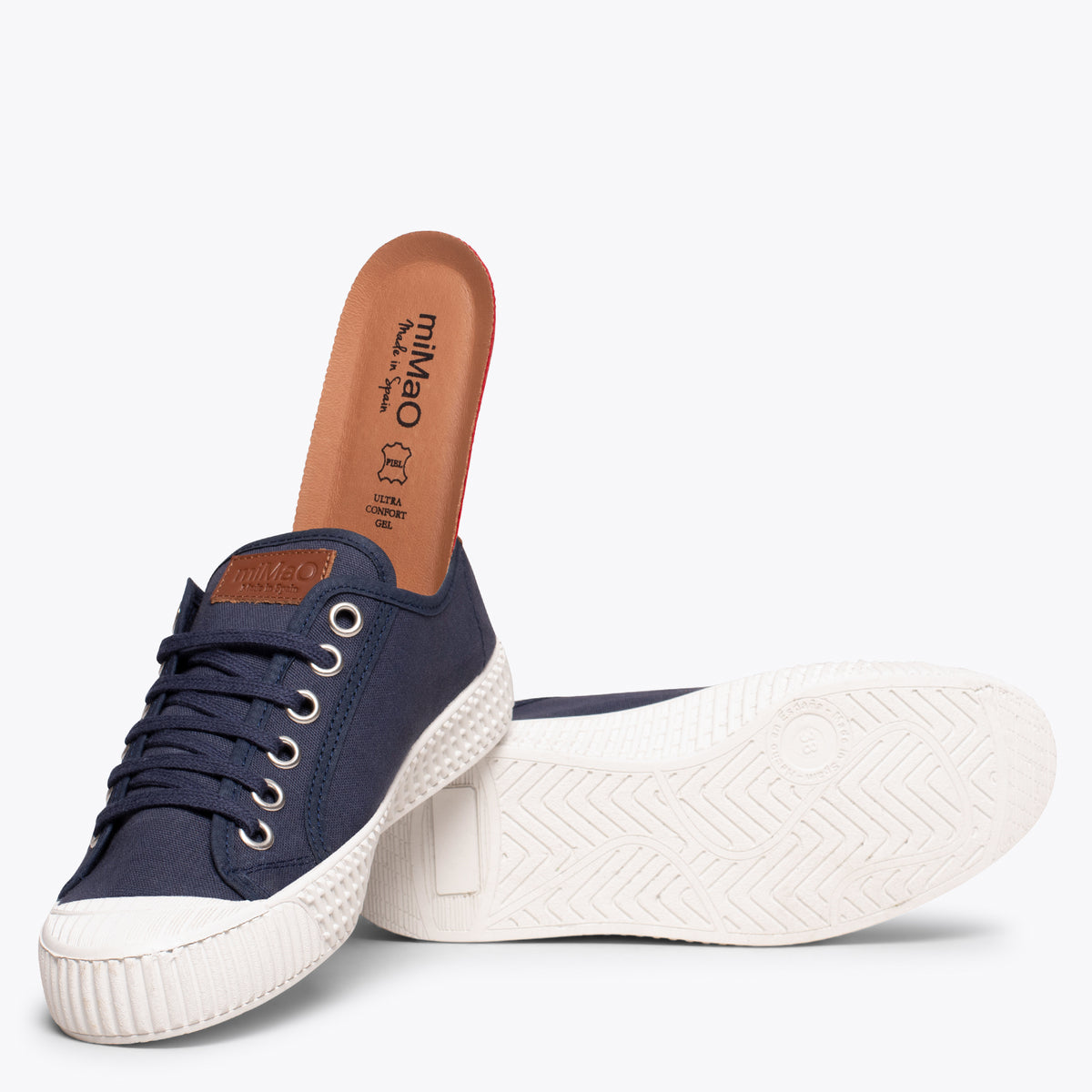 BAMBA – Zapatillas casuals de lona para mujer MARINO