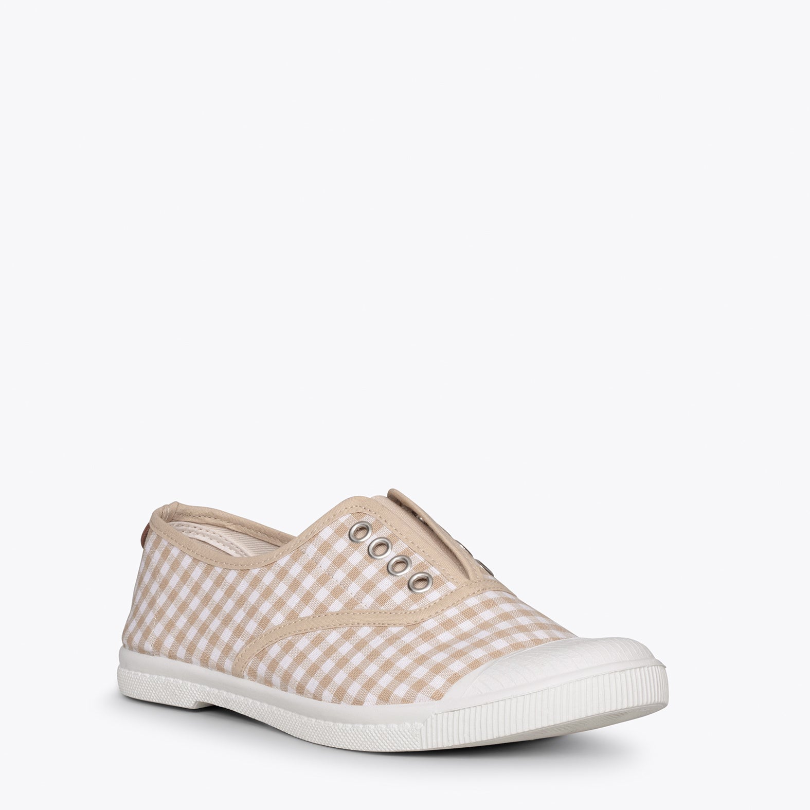 WAY - Zapatillas sin cordones de lona vichy BEIGE - miMaO ®